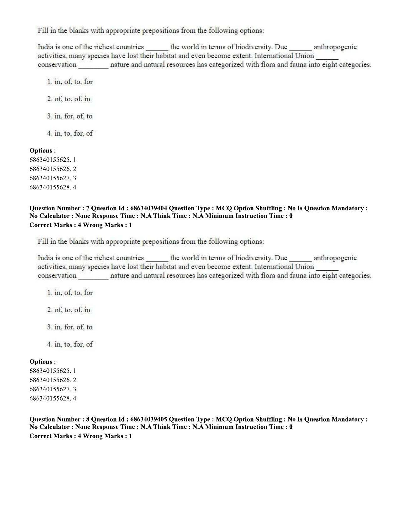 CUET PG 2023: SCQP05 – Biochemistry (Eng) - Shift 3 (25-06-2023) Question Paper - Page 8