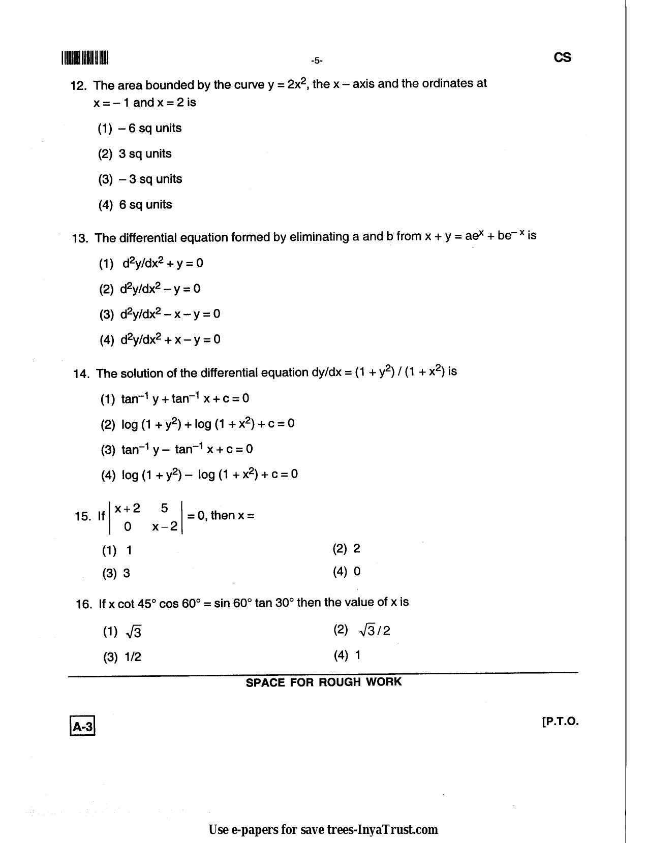 Karnataka Diploma CET- 2013 Computer Science and Engg / Information Science Engg Question Paper - Page 5