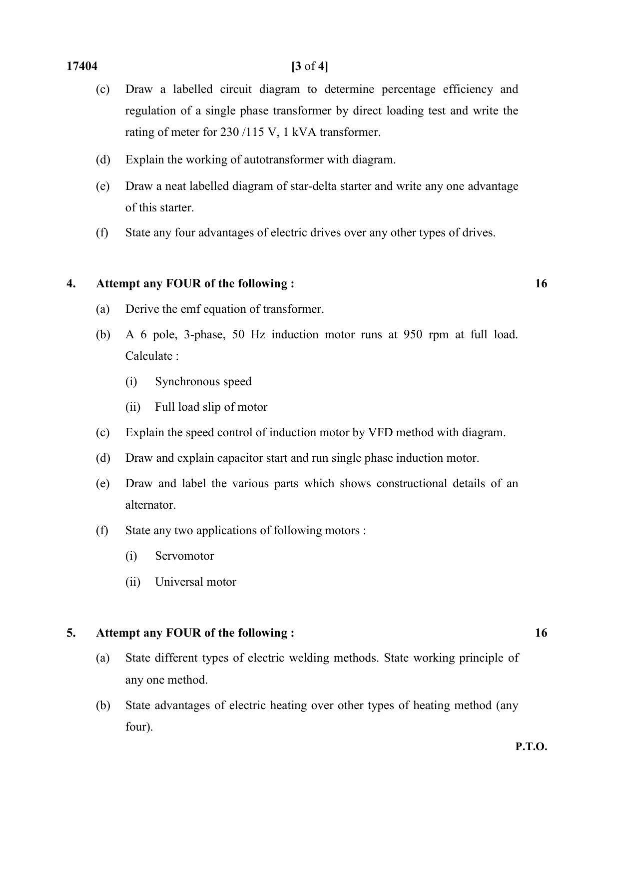 MSBTE Summer Question Paper 2019 - ELECTRICAL ENGINEERING - Page 3
