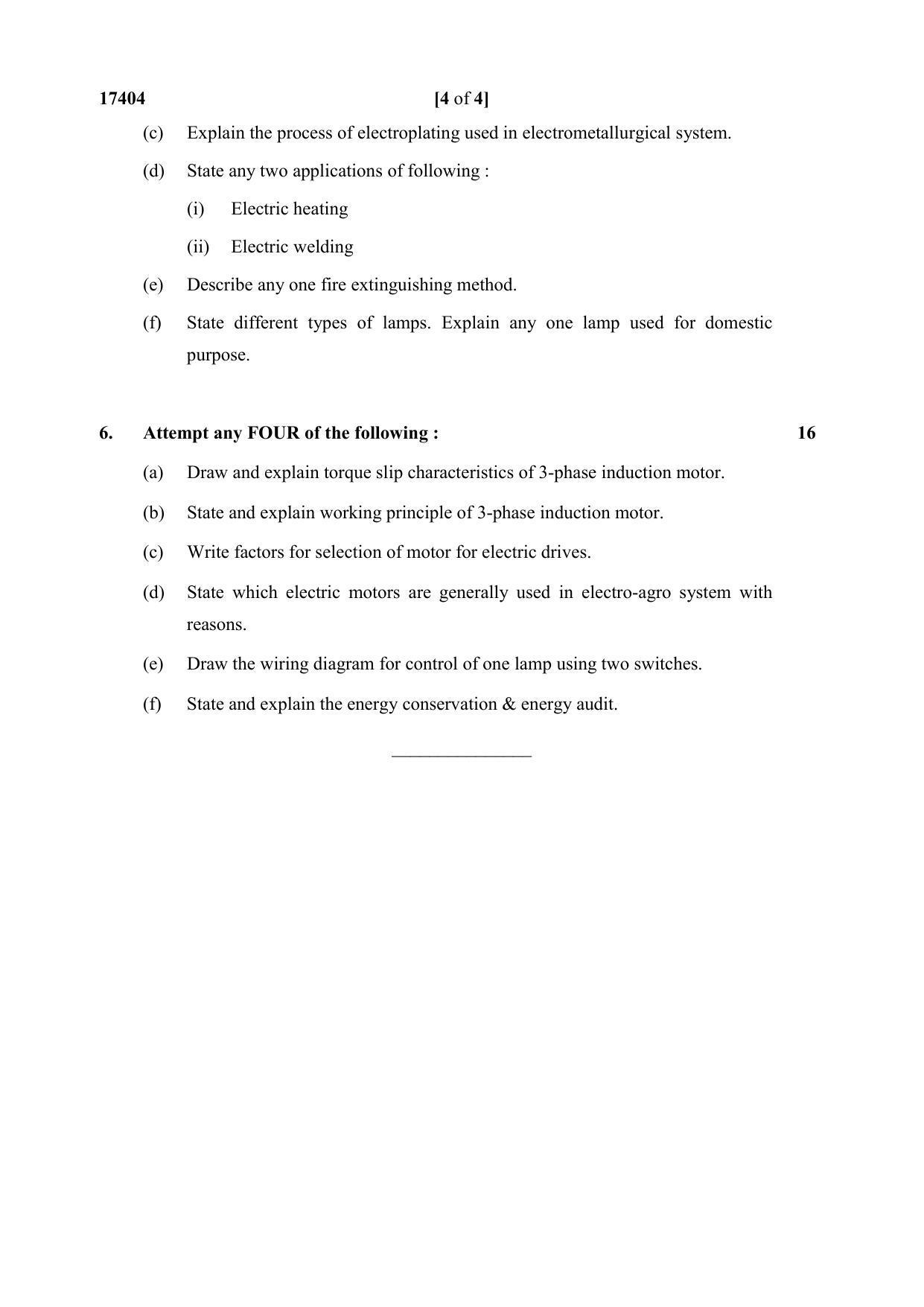 MSBTE Summer Question Paper 2019 - ELECTRICAL ENGINEERING - Page 4