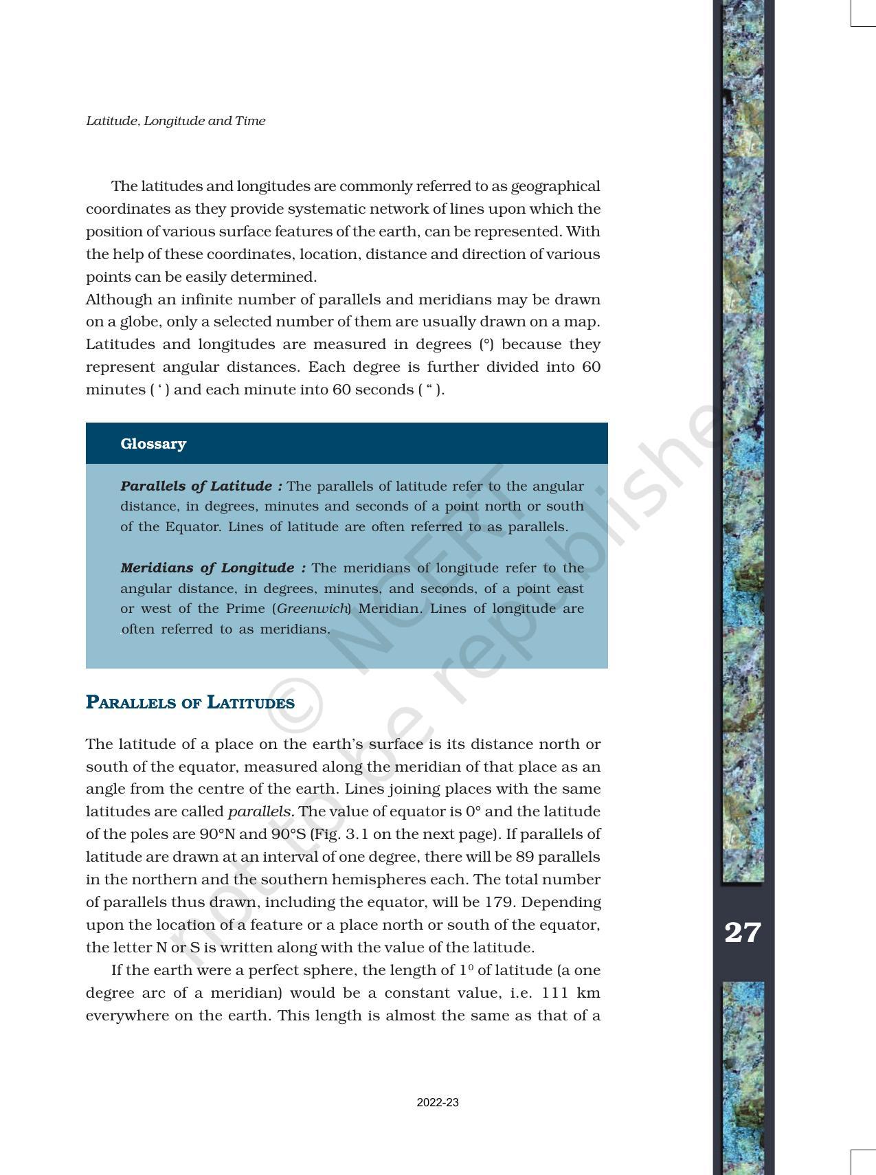 NCERT Book for Class 11 Geography (Part-III) Chapter 3 Latitude, Longitude and Time - Page 2