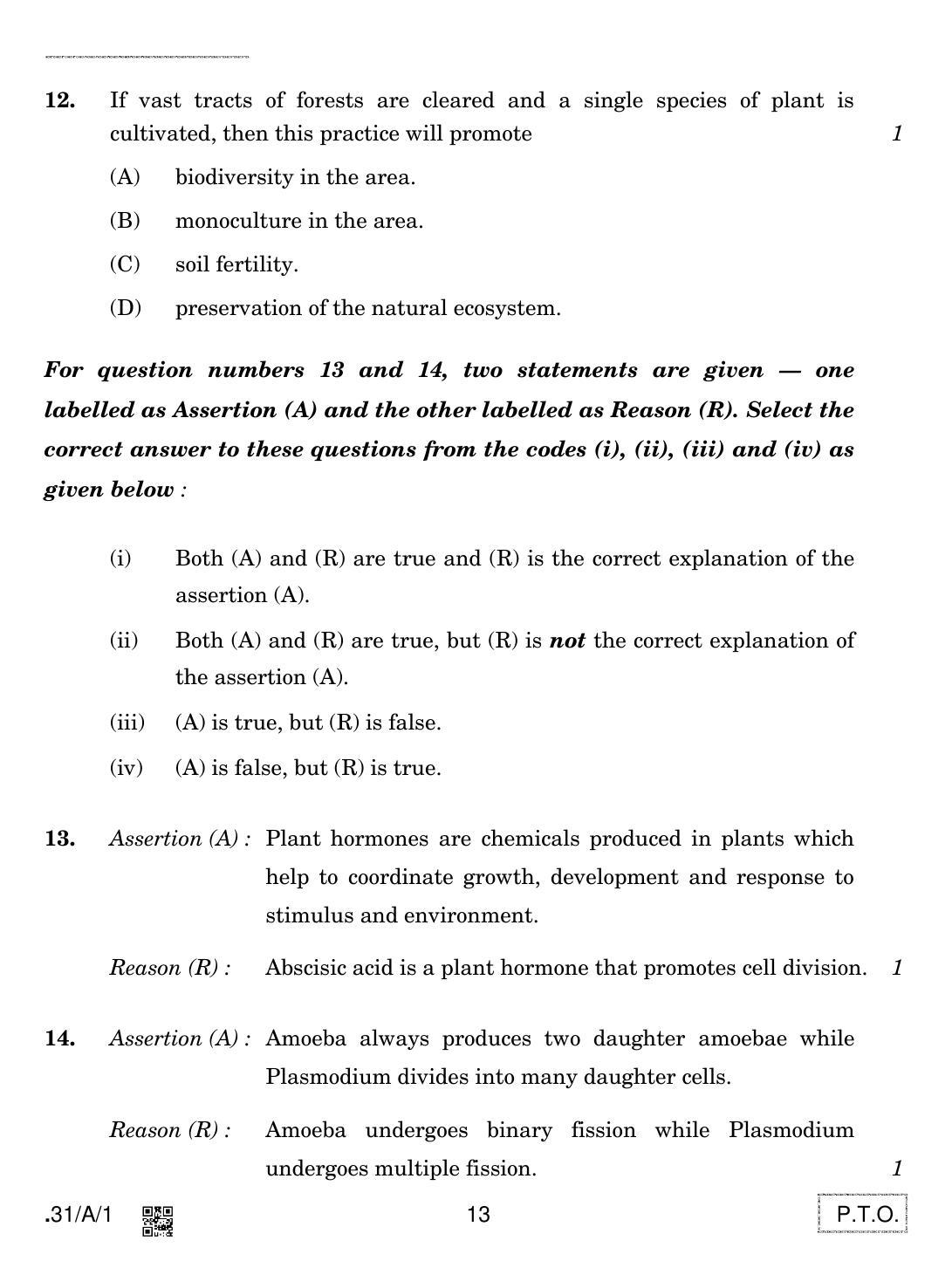 CBSE Class 10 31-C-1 - Science 2020 Compartment Question Paper - Page 13