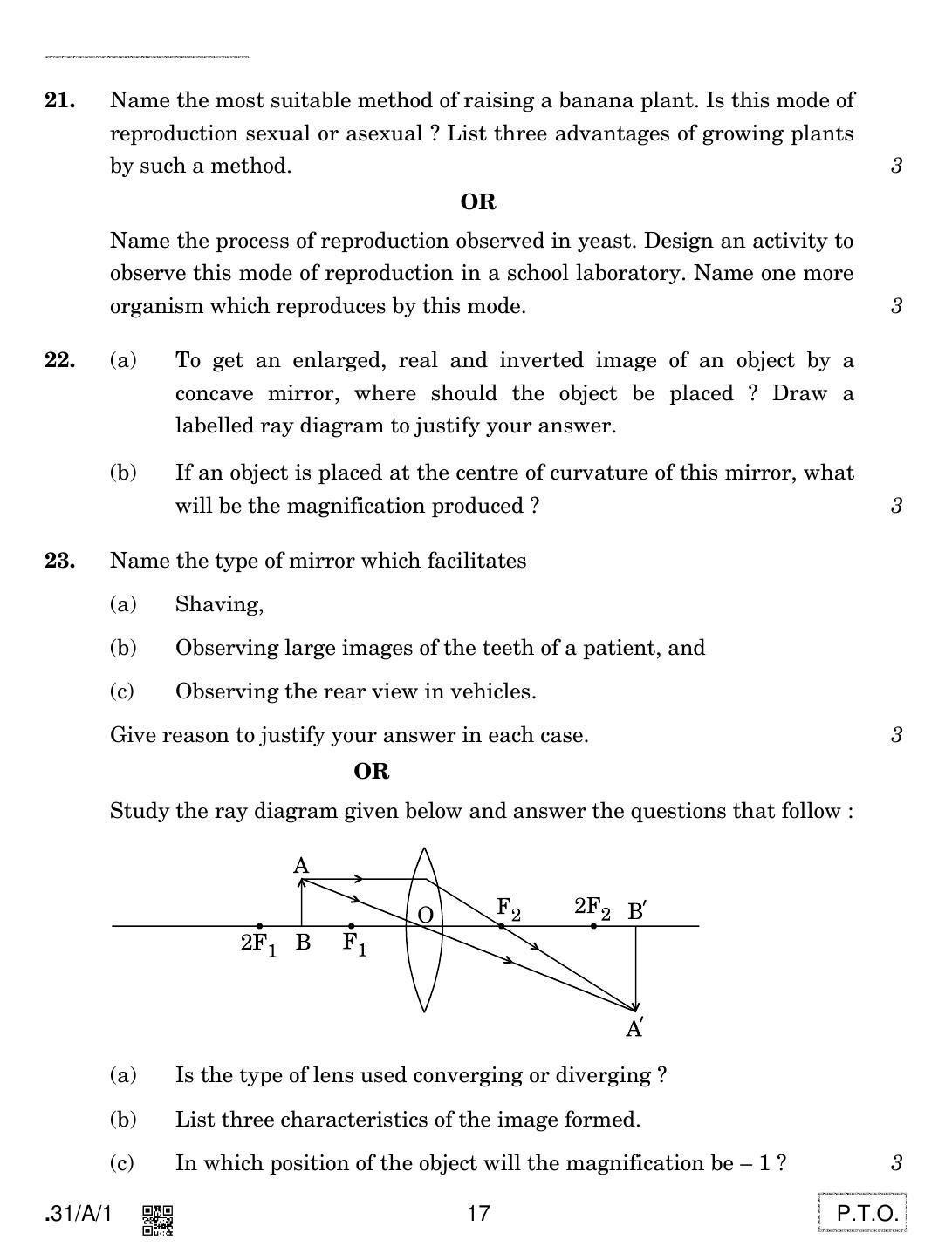 CBSE Class 10 31-C-1 - Science 2020 Compartment Question Paper - Page 17