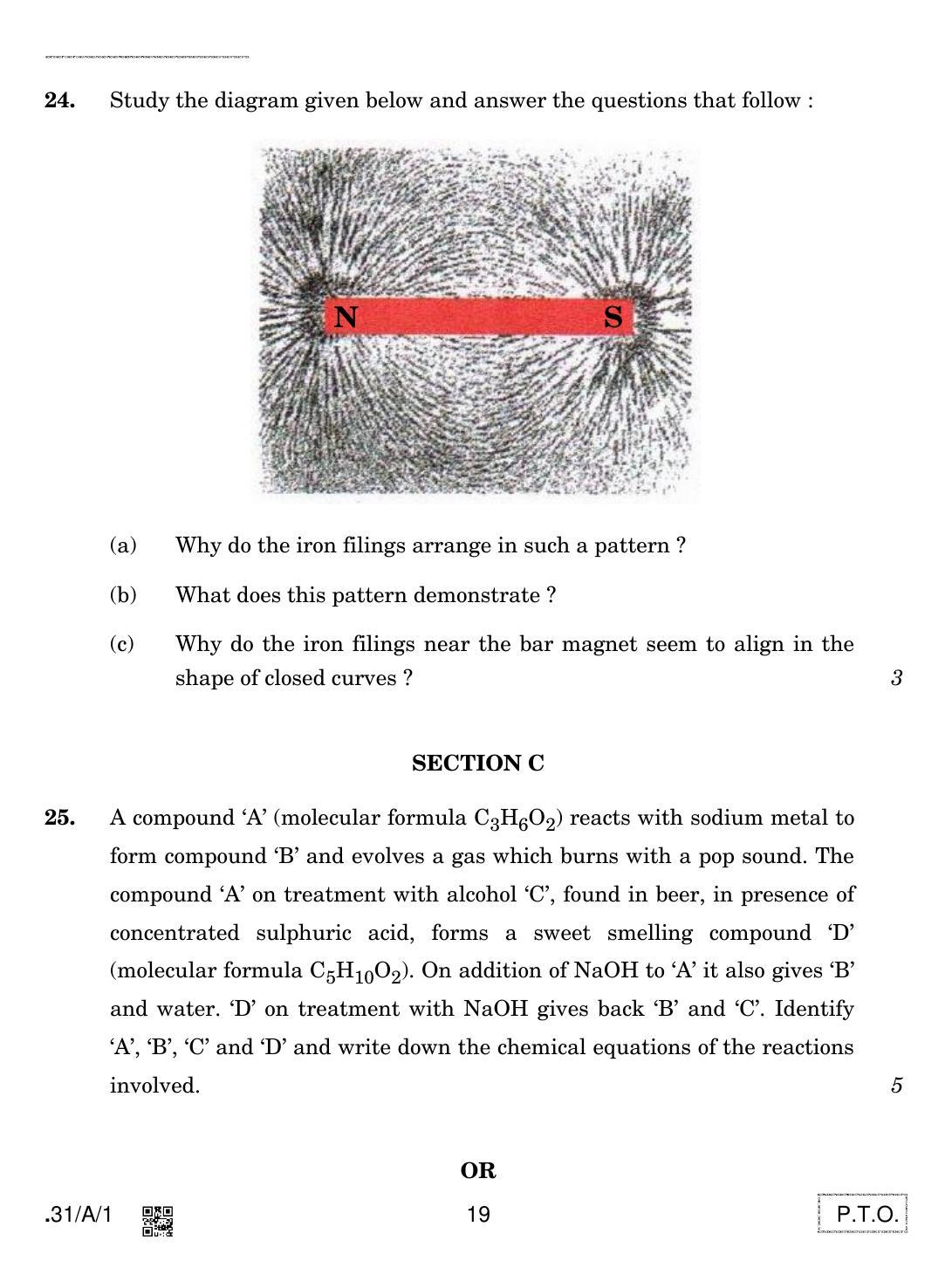 CBSE Class 10 31-C-1 - Science 2020 Compartment Question Paper - Page 19