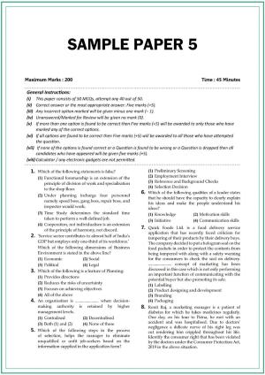 CUET UG Business Studies Sample Paper 5
