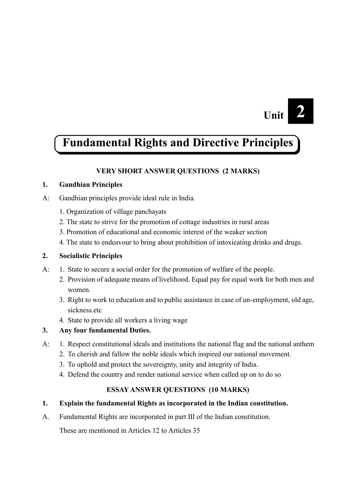 TS SCERT Inter 2nd Year Political Science II yr EM Path 1 (Telugu Medium) Text Book - Page 10