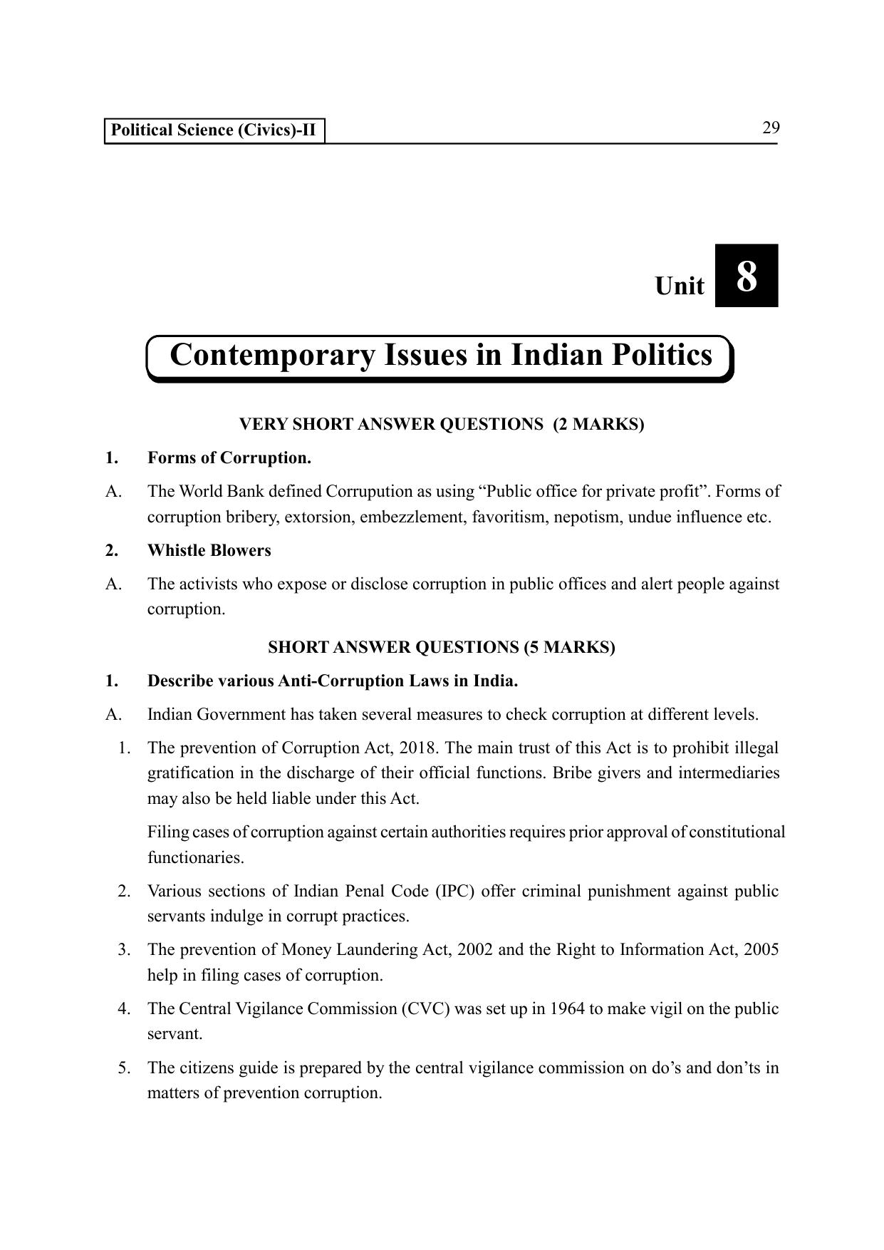 TS SCERT Inter 2nd Year Political Science II yr EM Path 1 (Telugu Medium) Text Book - Page 34