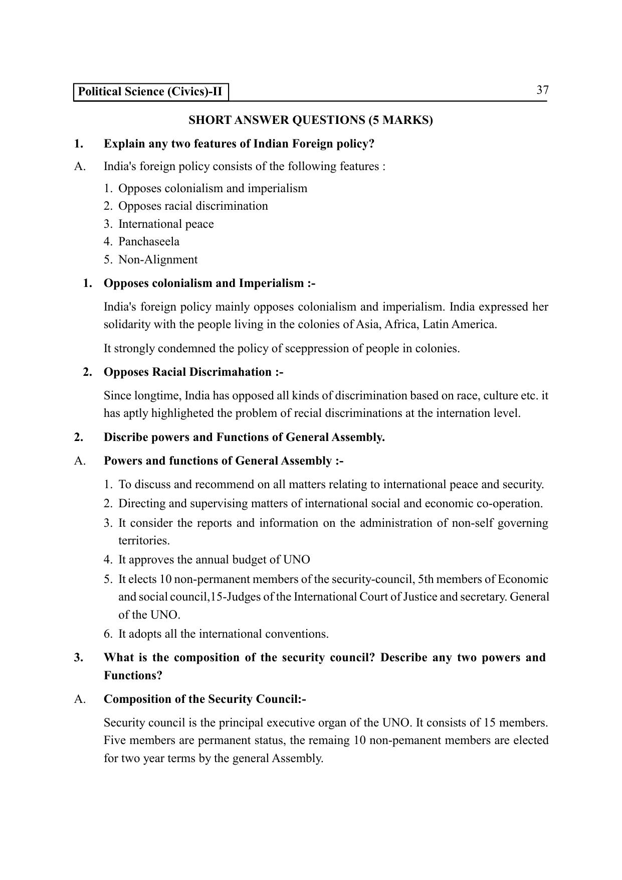 TS SCERT Inter 2nd Year Political Science II yr EM Path 1 (Telugu Medium) Text Book - Page 42