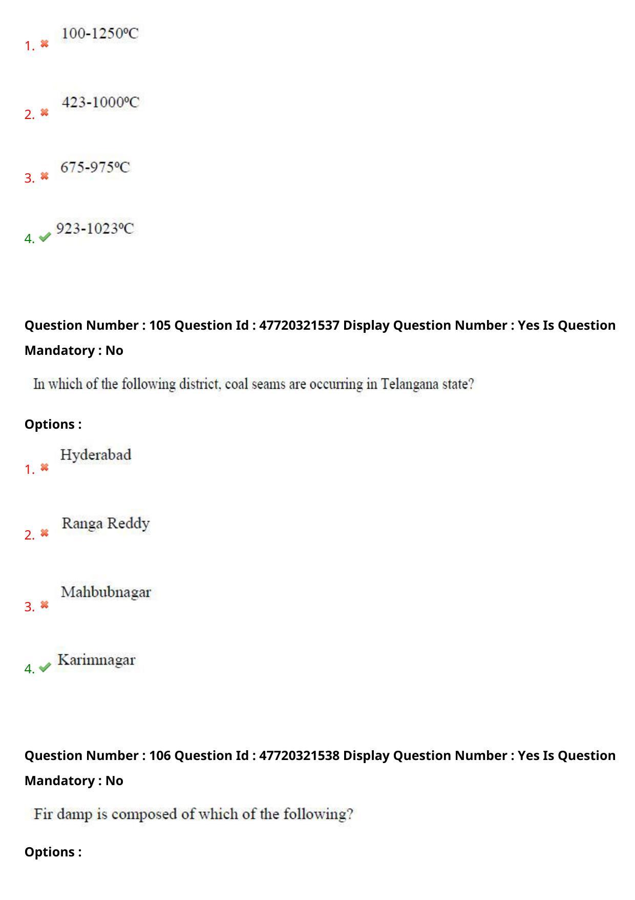 AP ECET 2021 - Mining Engineering Question Paper With Preliminary Keys Shift2 - Page 56