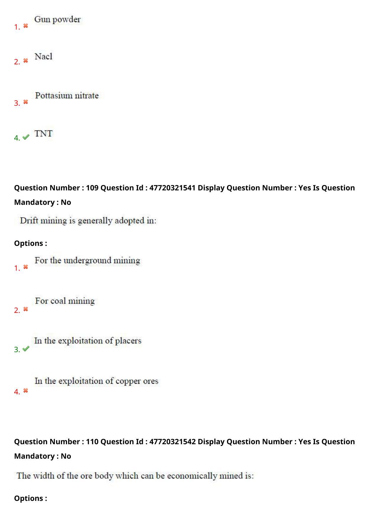 AP ECET 2021 - Mining Engineering Question Paper With Preliminary Keys Shift2 - Page 58