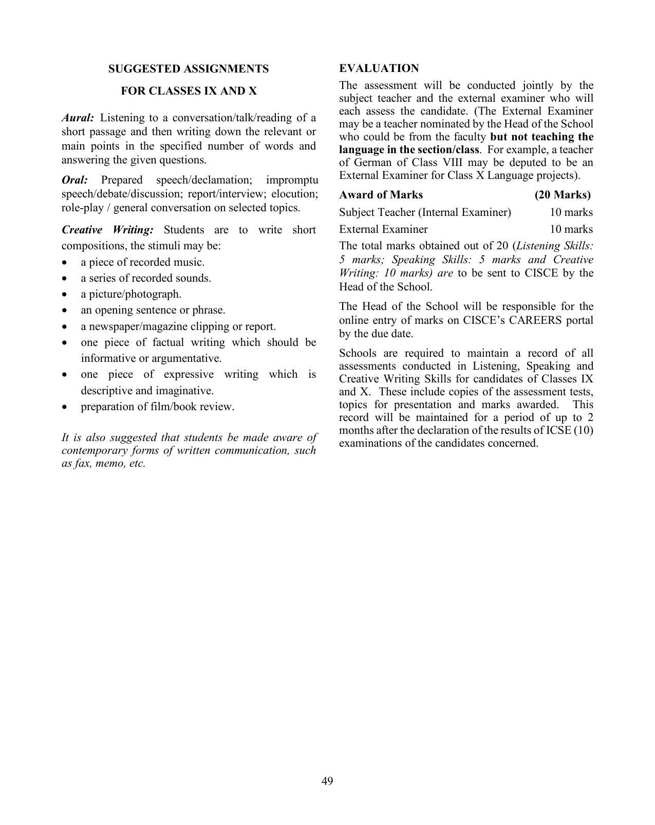 ICSE German Syllabus 2026 - Page 4