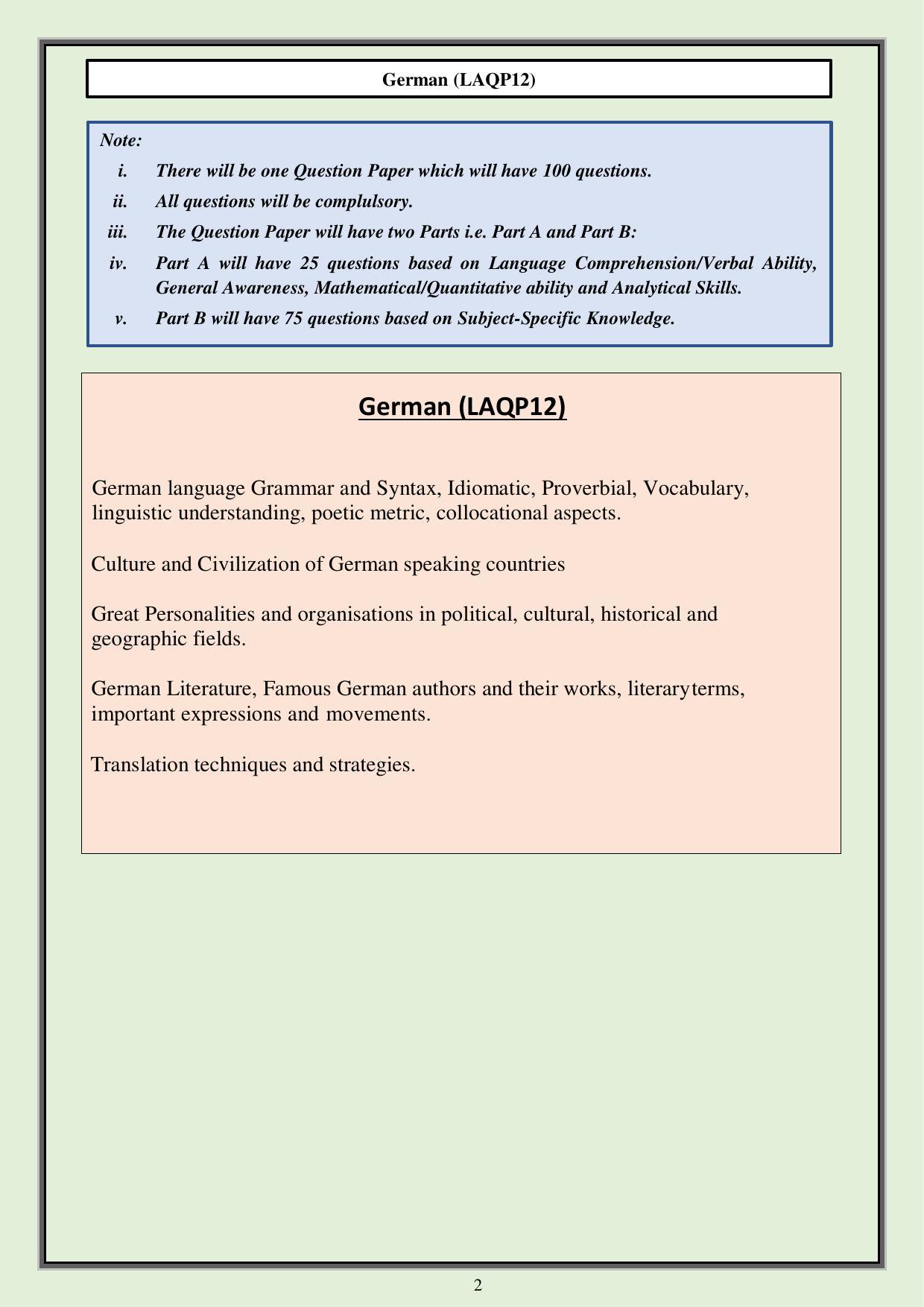 CUET PG Languages Syllabus - Page 26