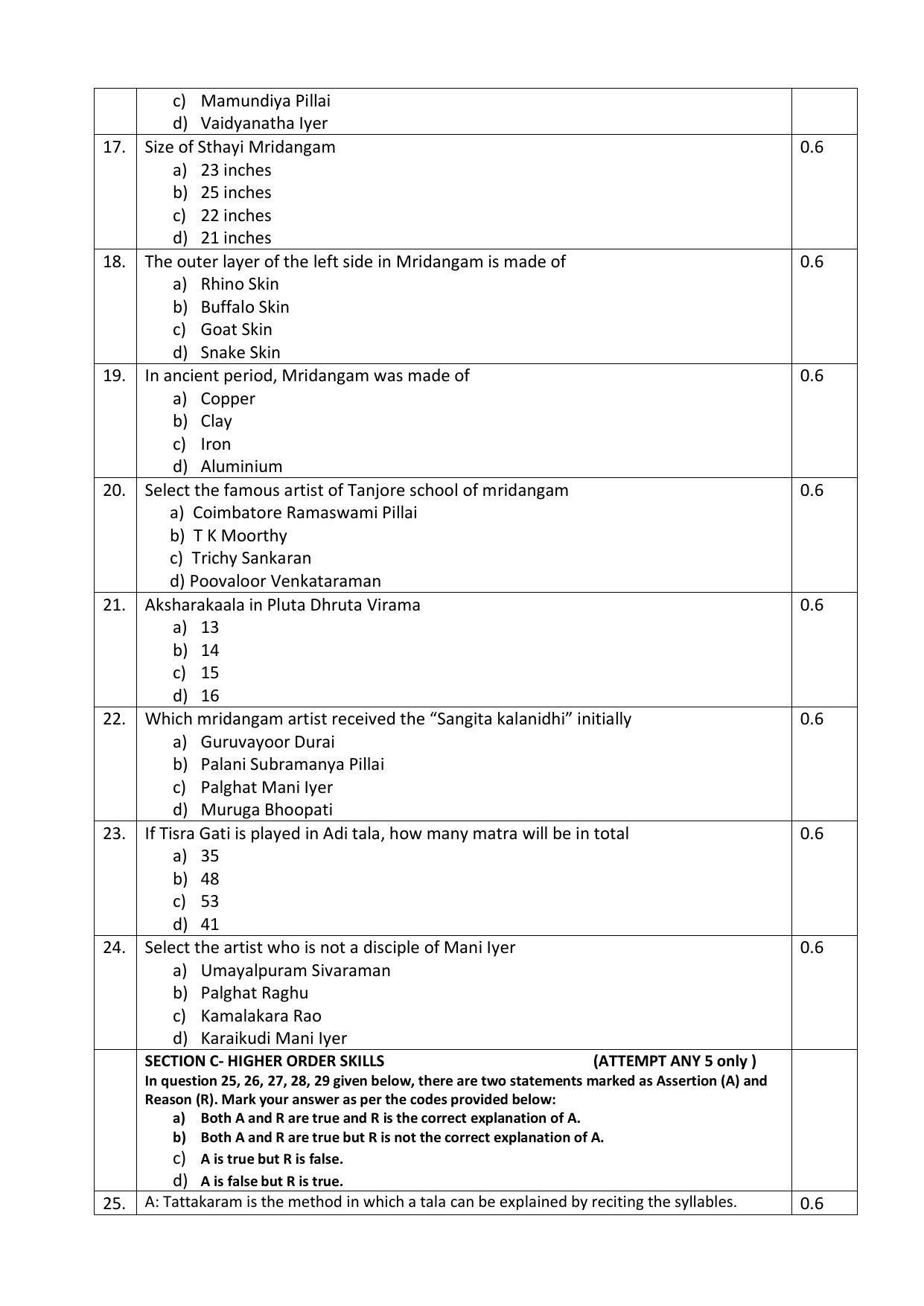 CBSE Class 10 Carnatic Music Vocal Sample Paper 2021-22 - Page 3