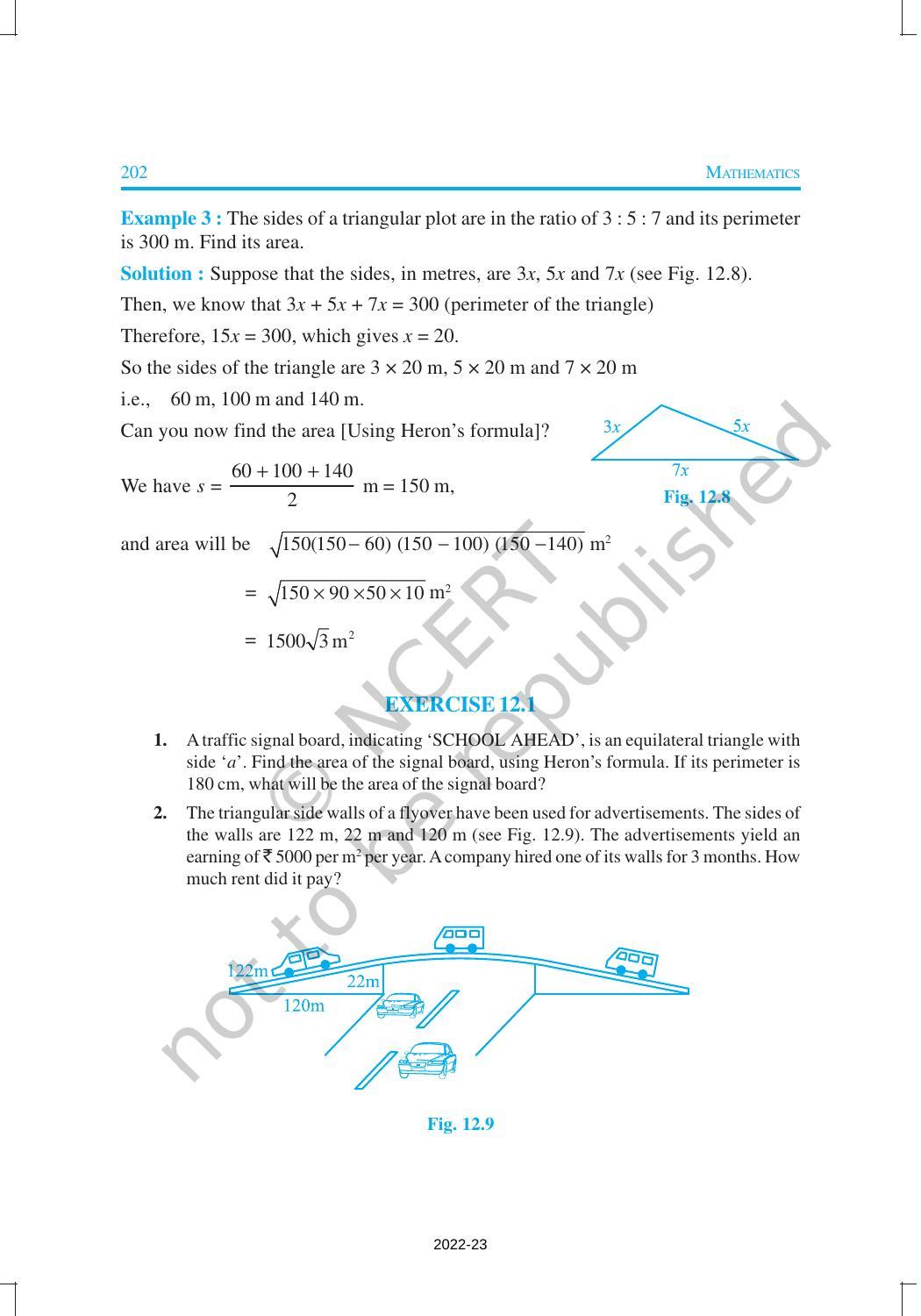 NCERT Book for Class 9 Maths Chapter 12 Heron’s Formula - Page 6