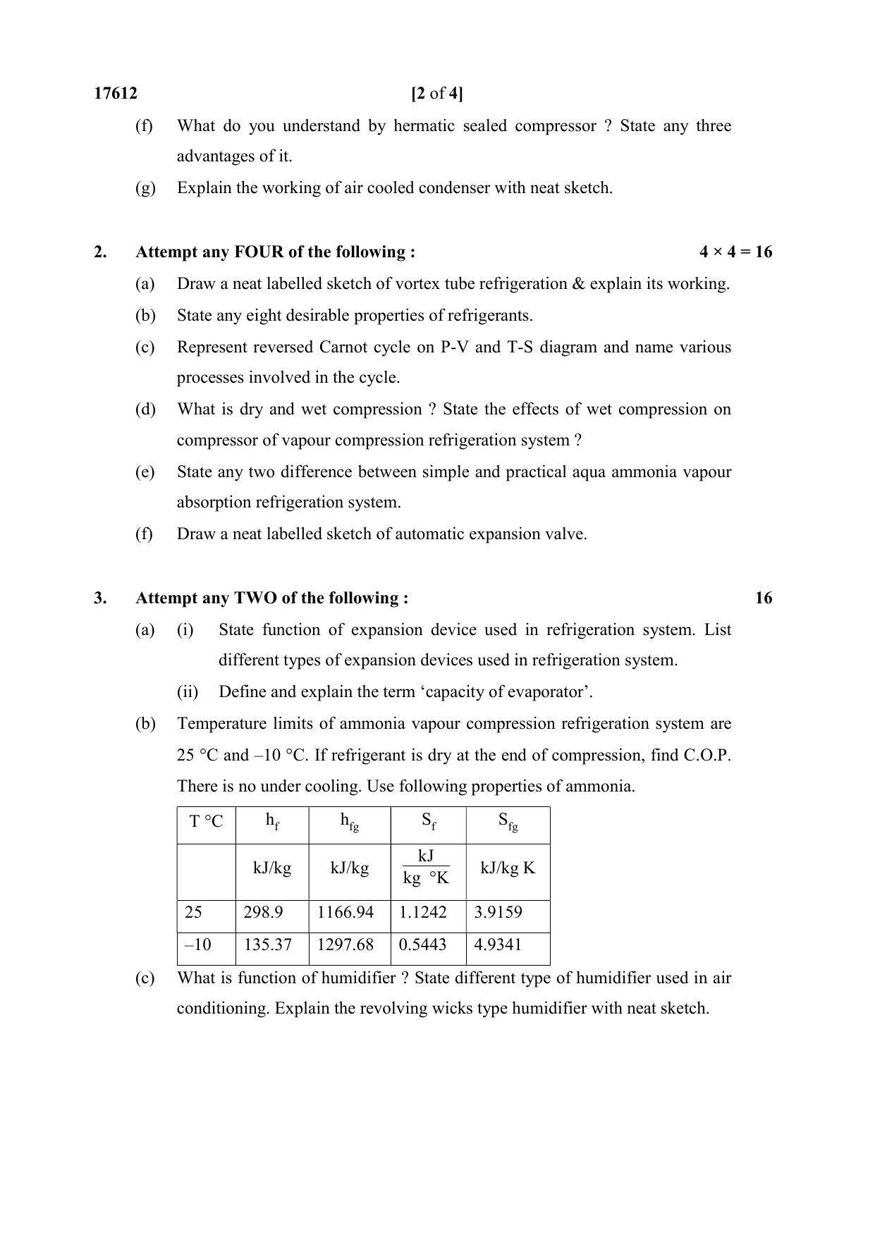 MSBTE Winter Question Paper 2019 - Refrigeration & Air Conditioning - Page 2
