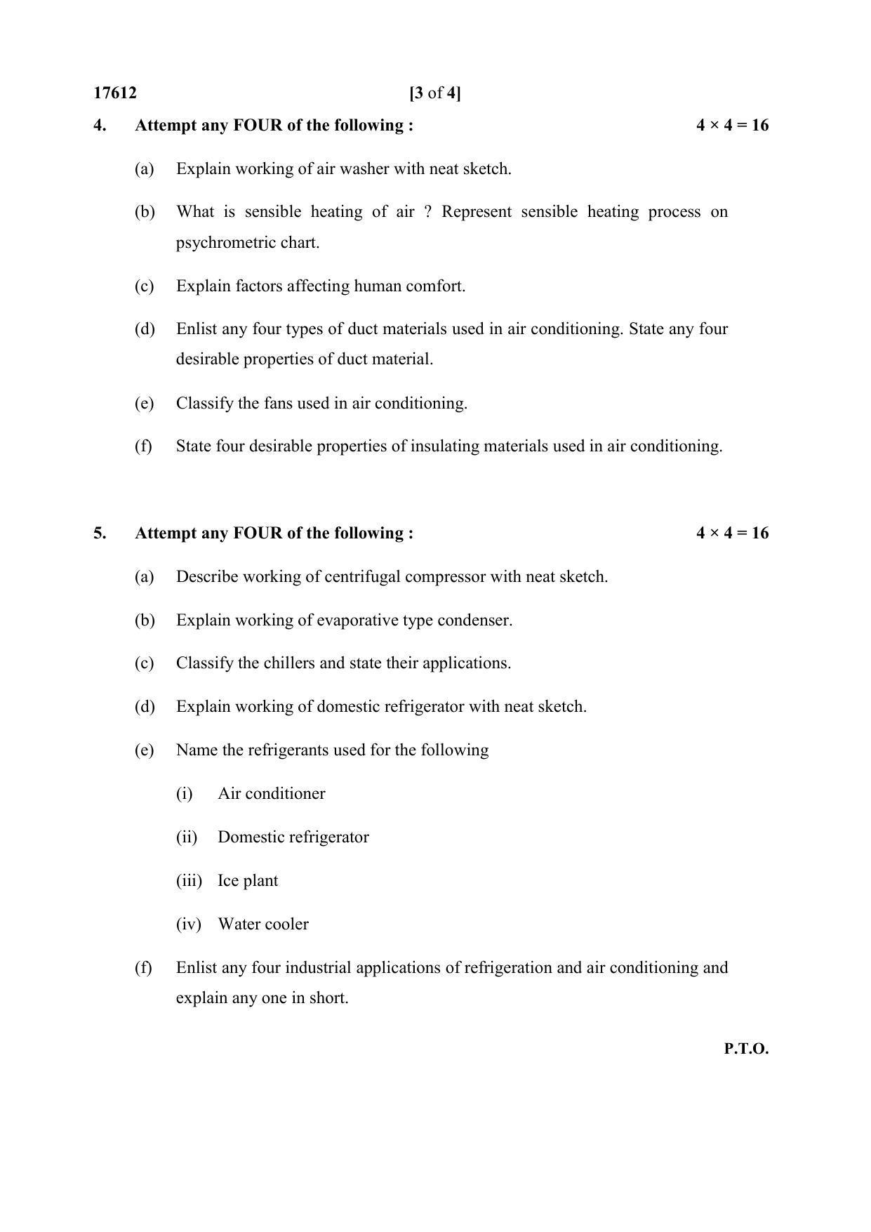 MSBTE Winter Question Paper 2019 - Refrigeration & Air Conditioning - Page 3