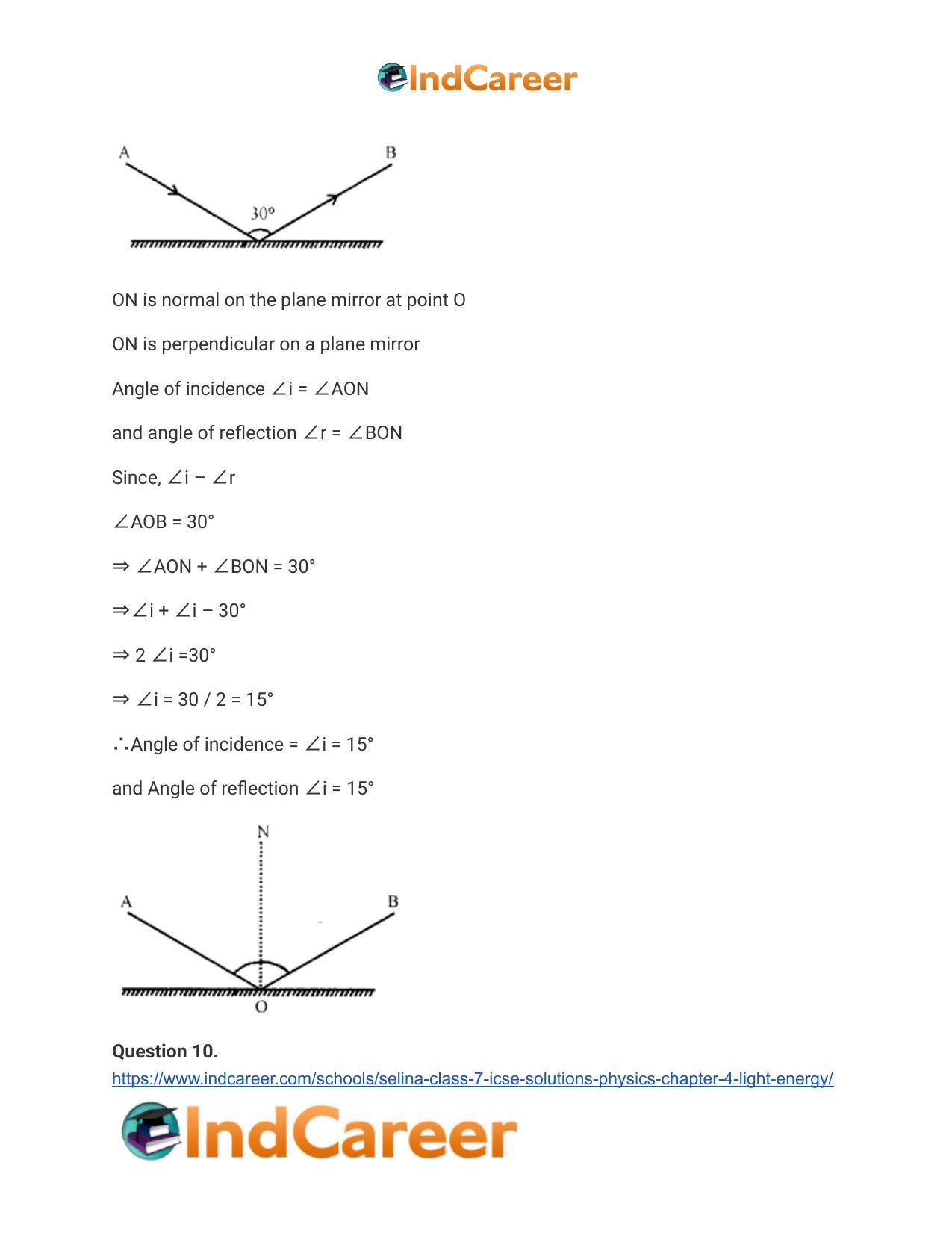 Selina Class 7 ICSE Solutions Physics : Chapter 4- Light Energy - Page 11
