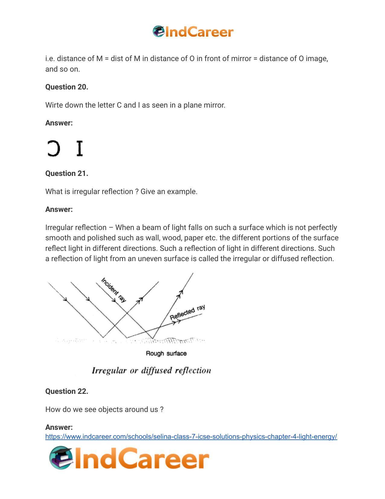 Selina Class 7 ICSE Solutions Physics : Chapter 4- Light Energy - Page 19