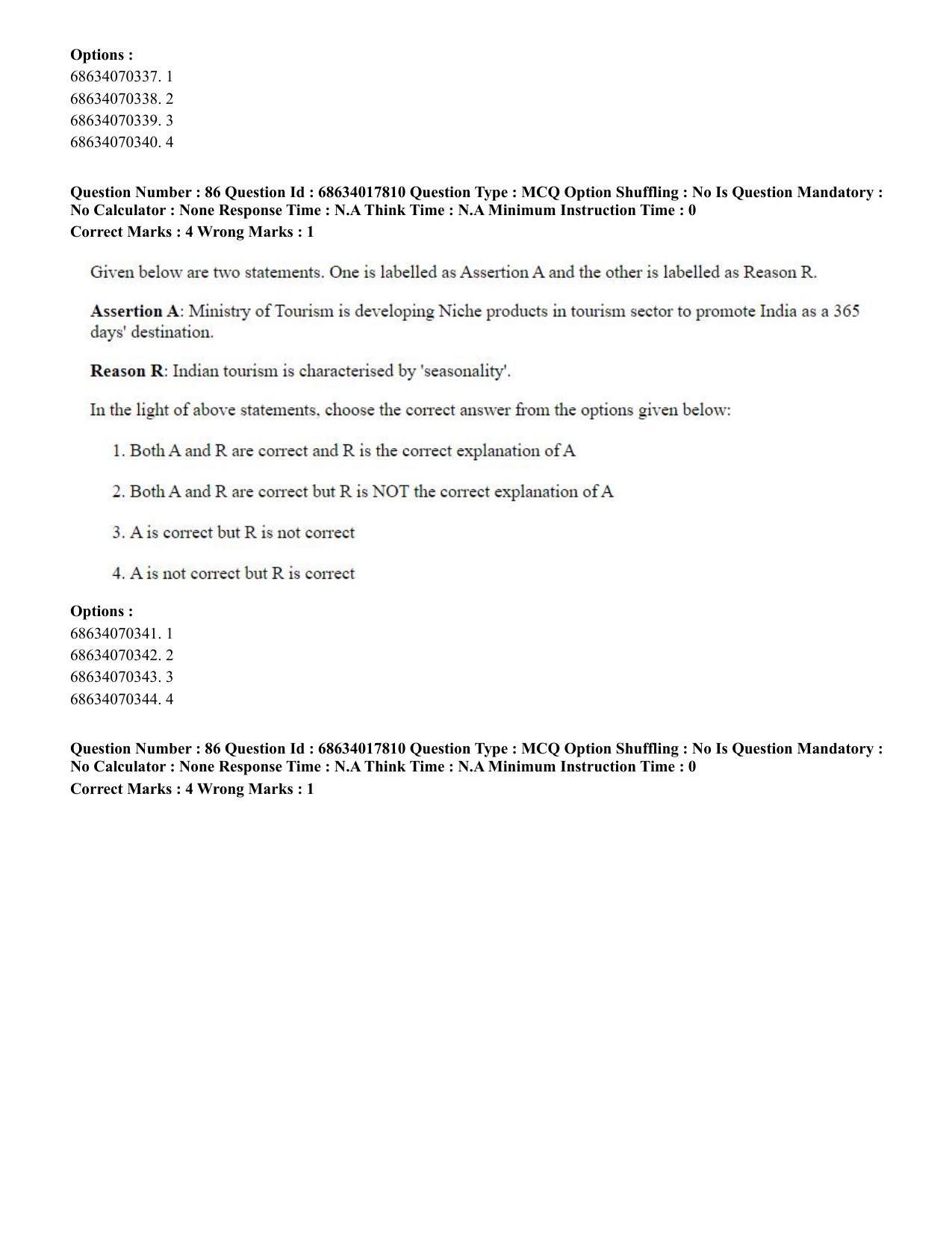 CUET PG 2023: COQP02 – Applied Geography and Geoinformatics(ENG) - Shift 3 (13-06-2023) Question Paper - Page 87