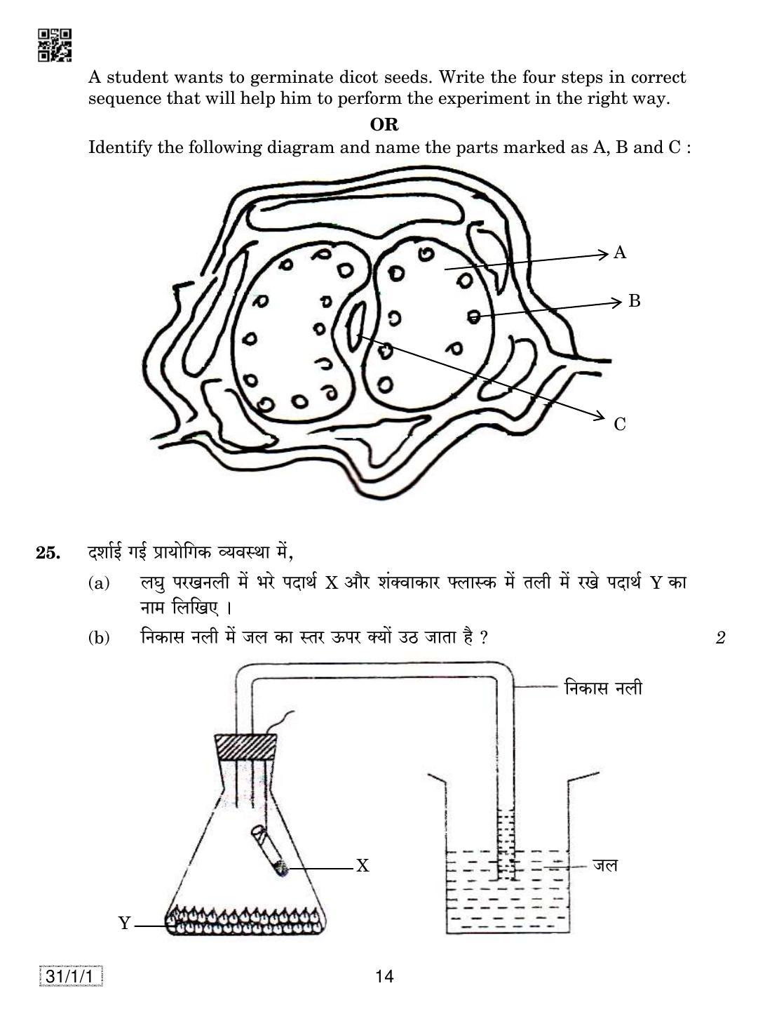 CBSE Class 10 31-1-1 SCIENCE 2019 Compartment Question Paper - Page 14