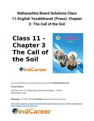 Maharashtra Board Solutions Class 11-English Yuvakbharati (Prose): Chapter 3- The Call of the Soil