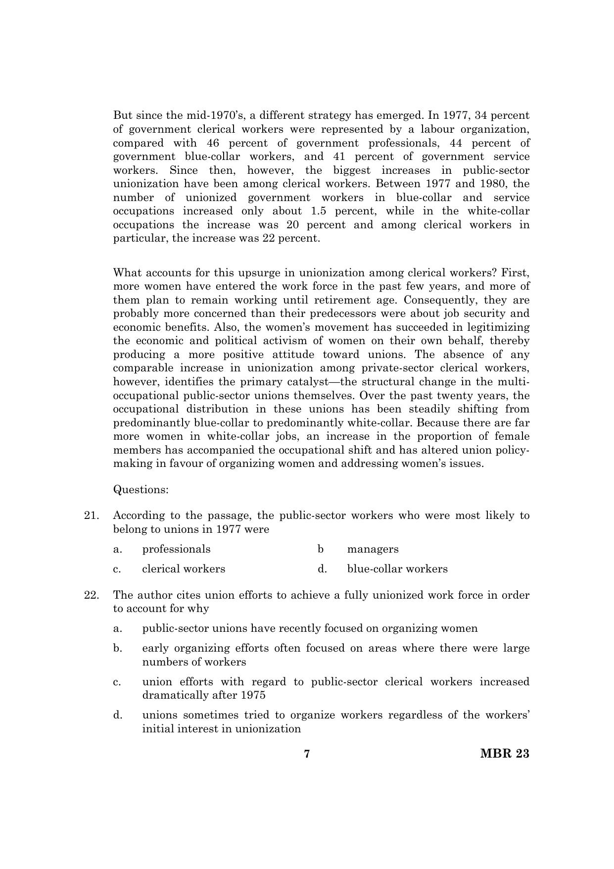 TANCET 2023 MBA Question Paper - Page 8