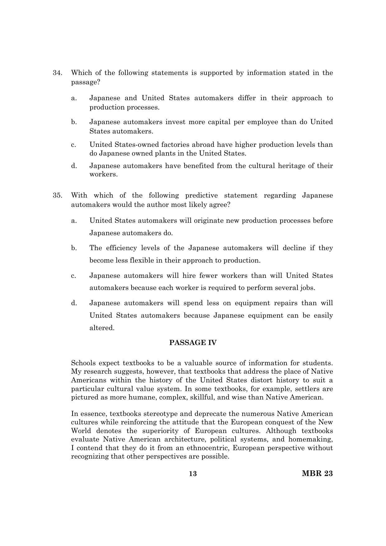 TANCET 2023 MBA Question Paper - Page 14