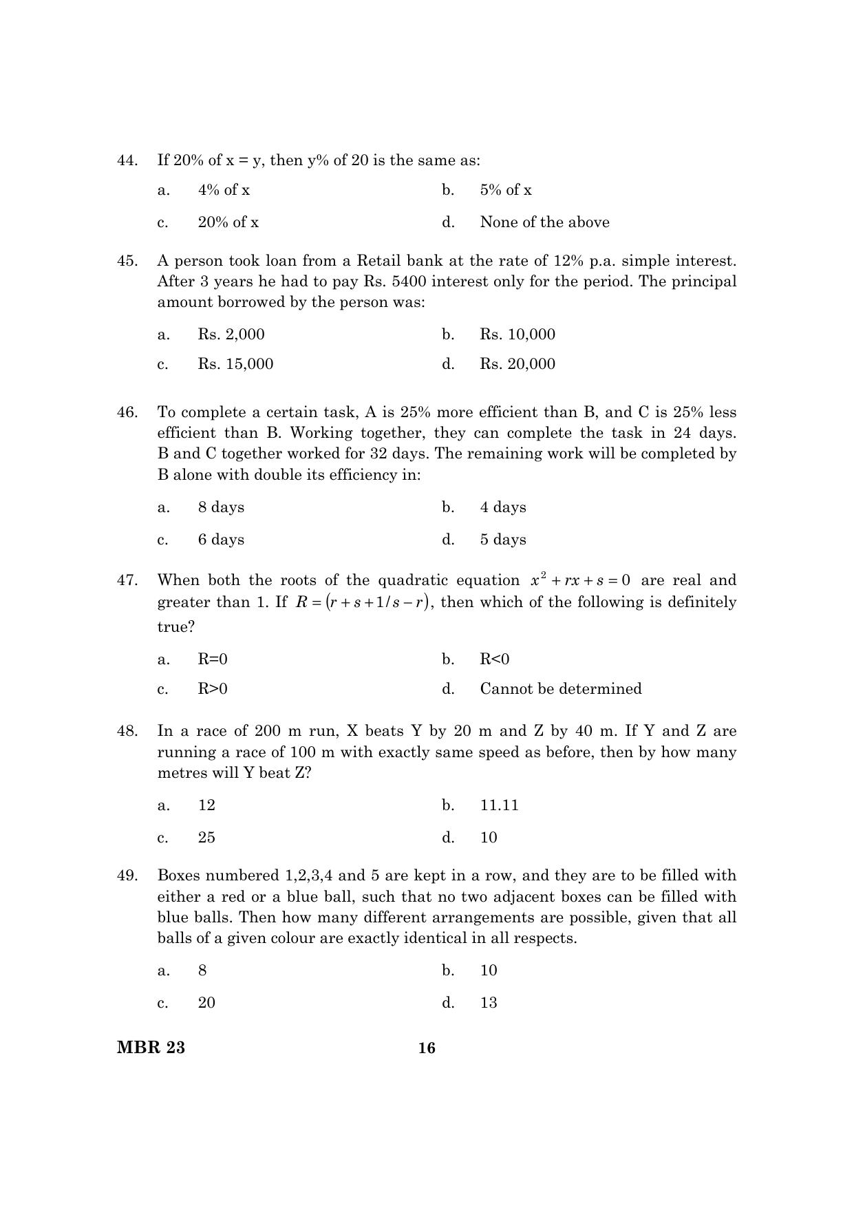 TANCET 2023 MBA Question Paper - Page 17