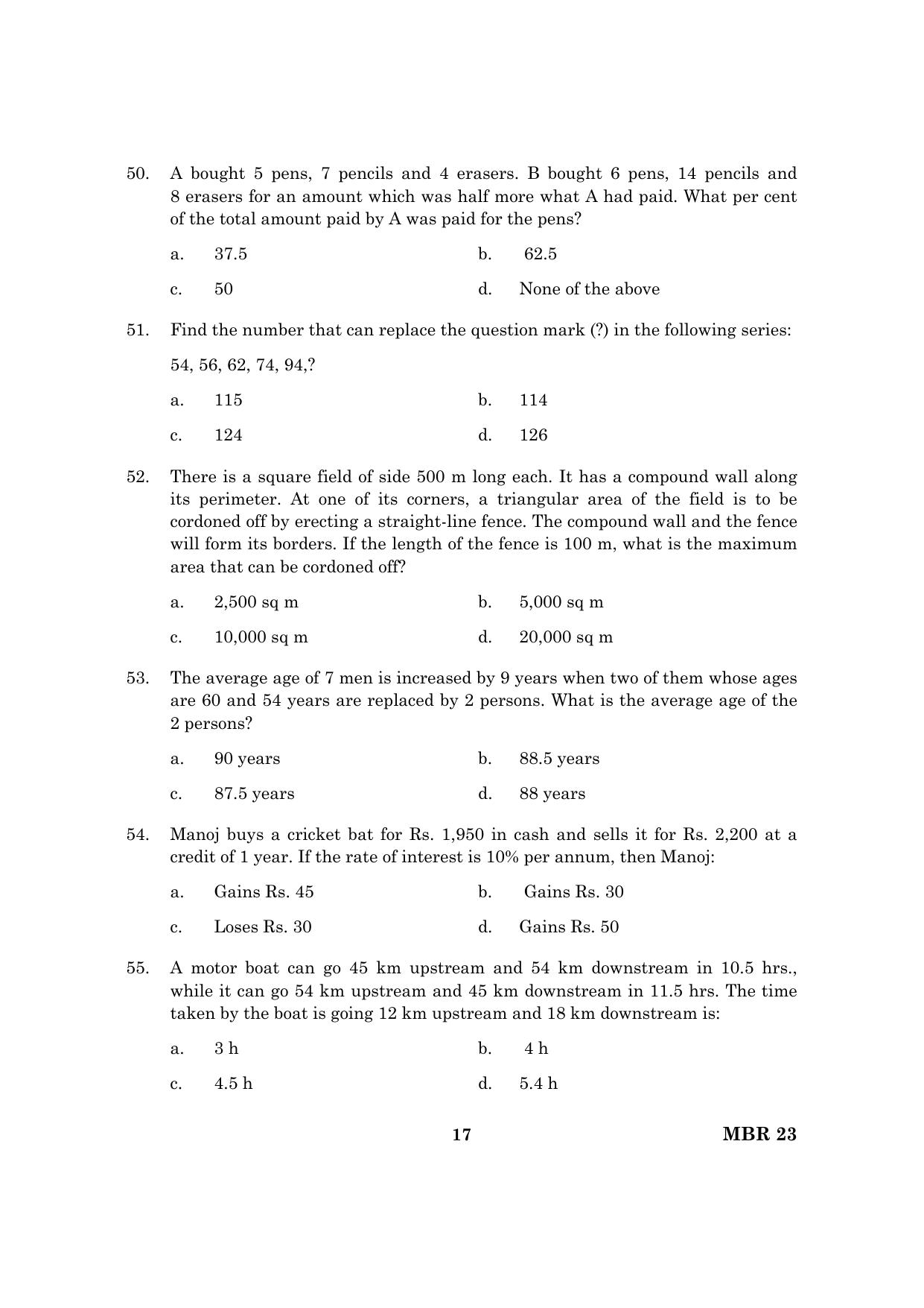 TANCET 2023 MBA Question Paper - Page 18