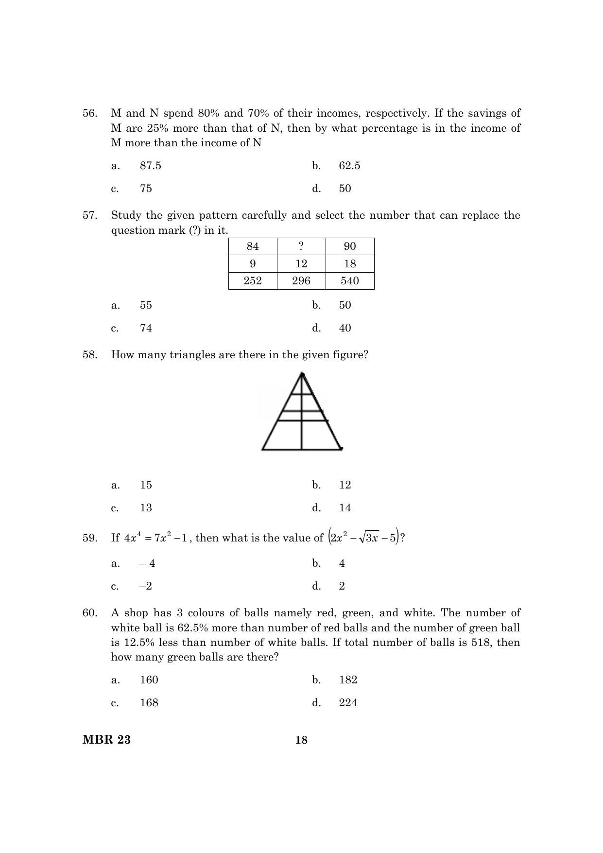 TANCET 2023 MBA Question Paper - Page 19