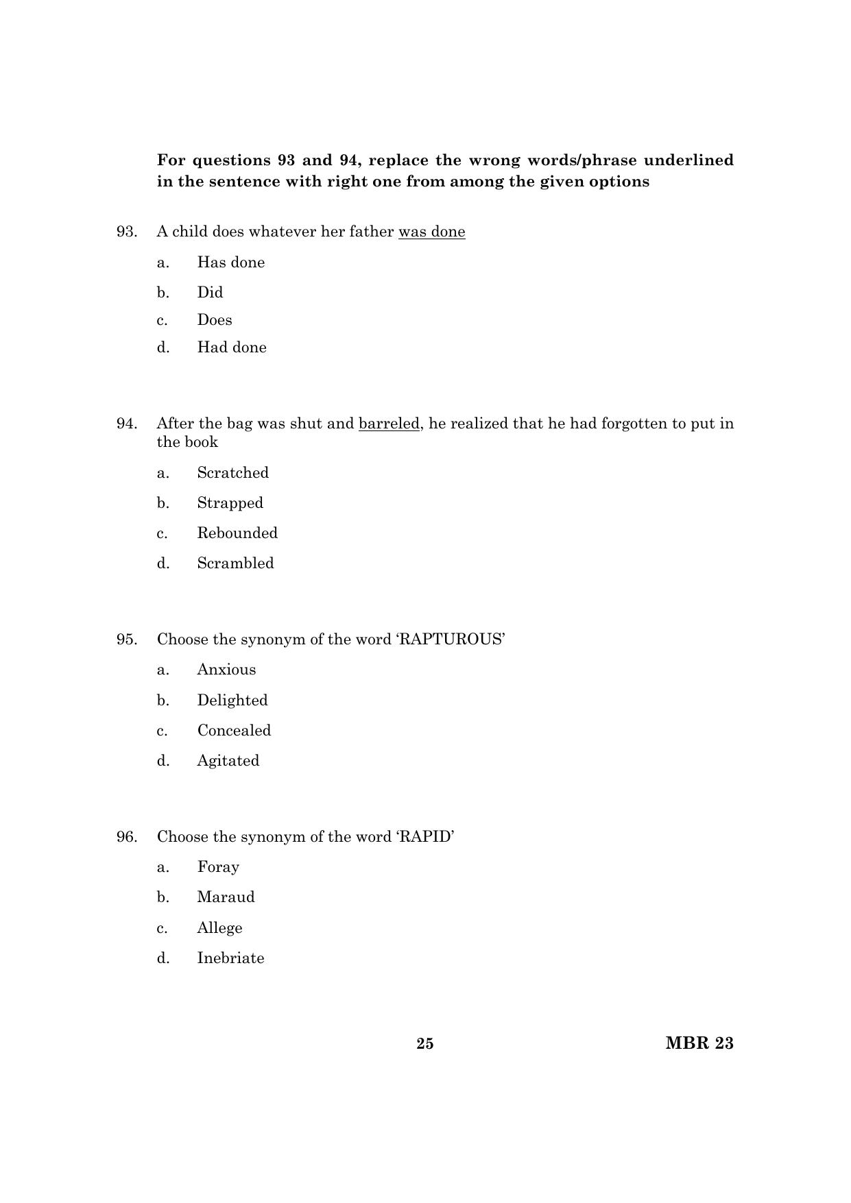 TANCET 2023 MBA Question Paper - Page 26
