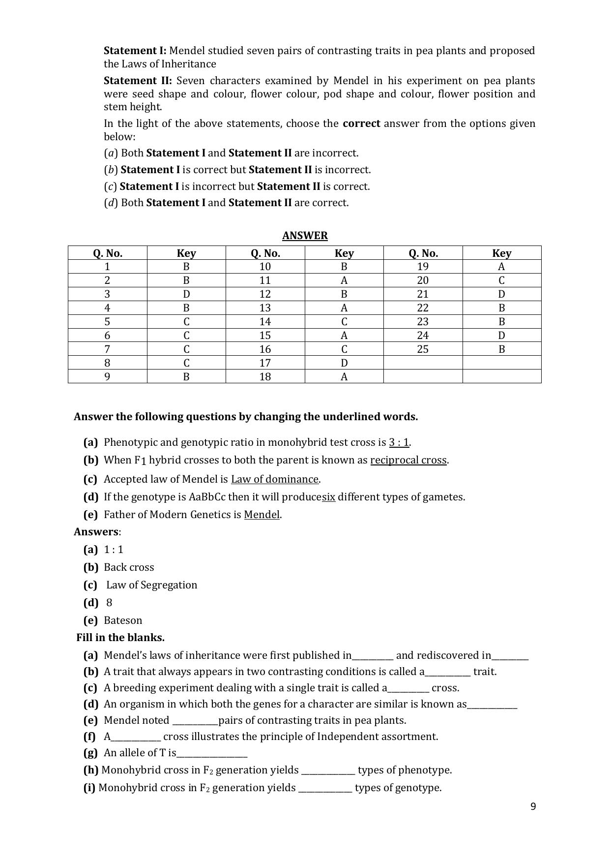 CHSE Odisha Class 12 Botany (1ST PHASE) Question Bank - Page 9