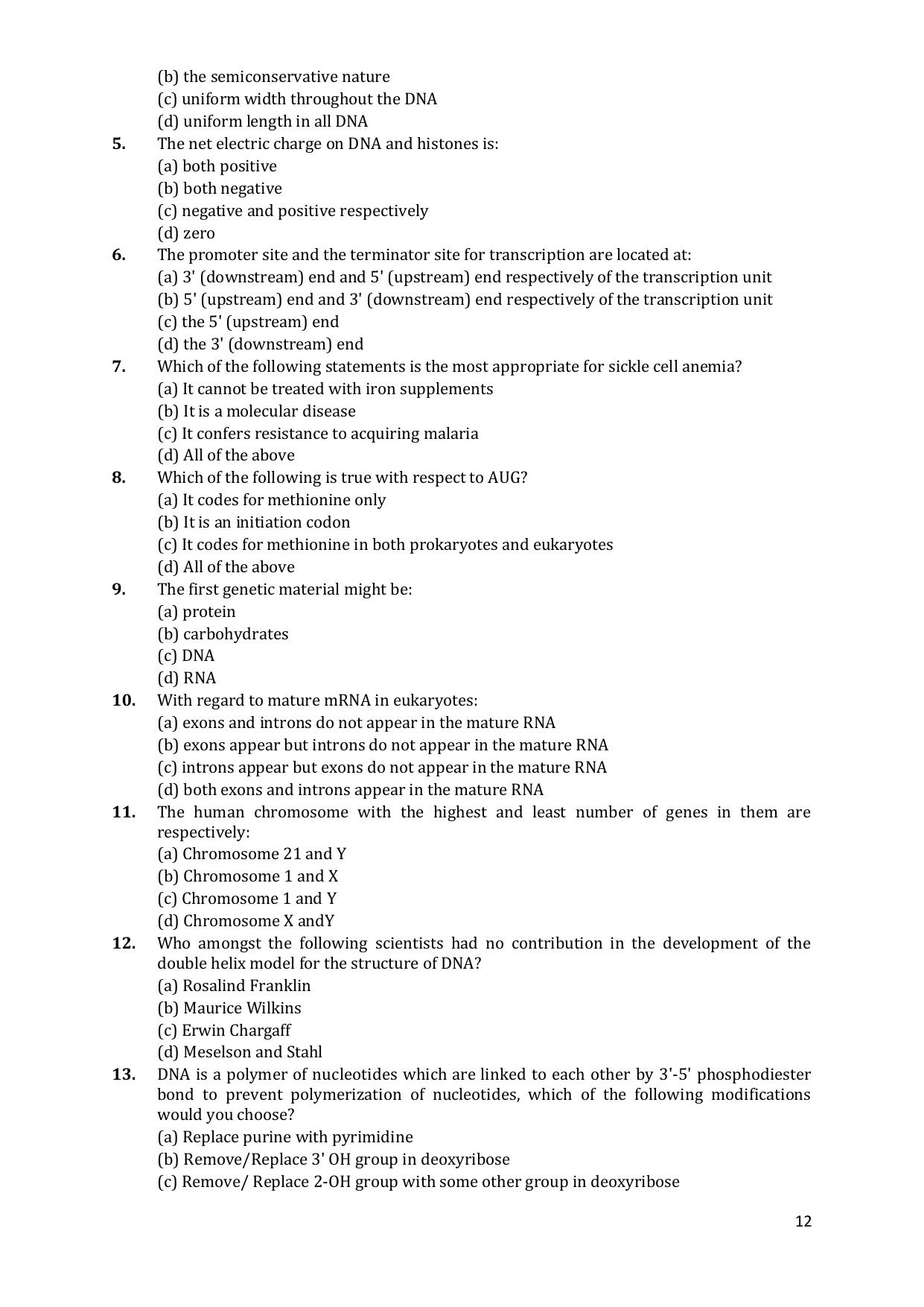 CHSE Odisha Class 12 Botany (1ST PHASE) Question Bank - Page 12