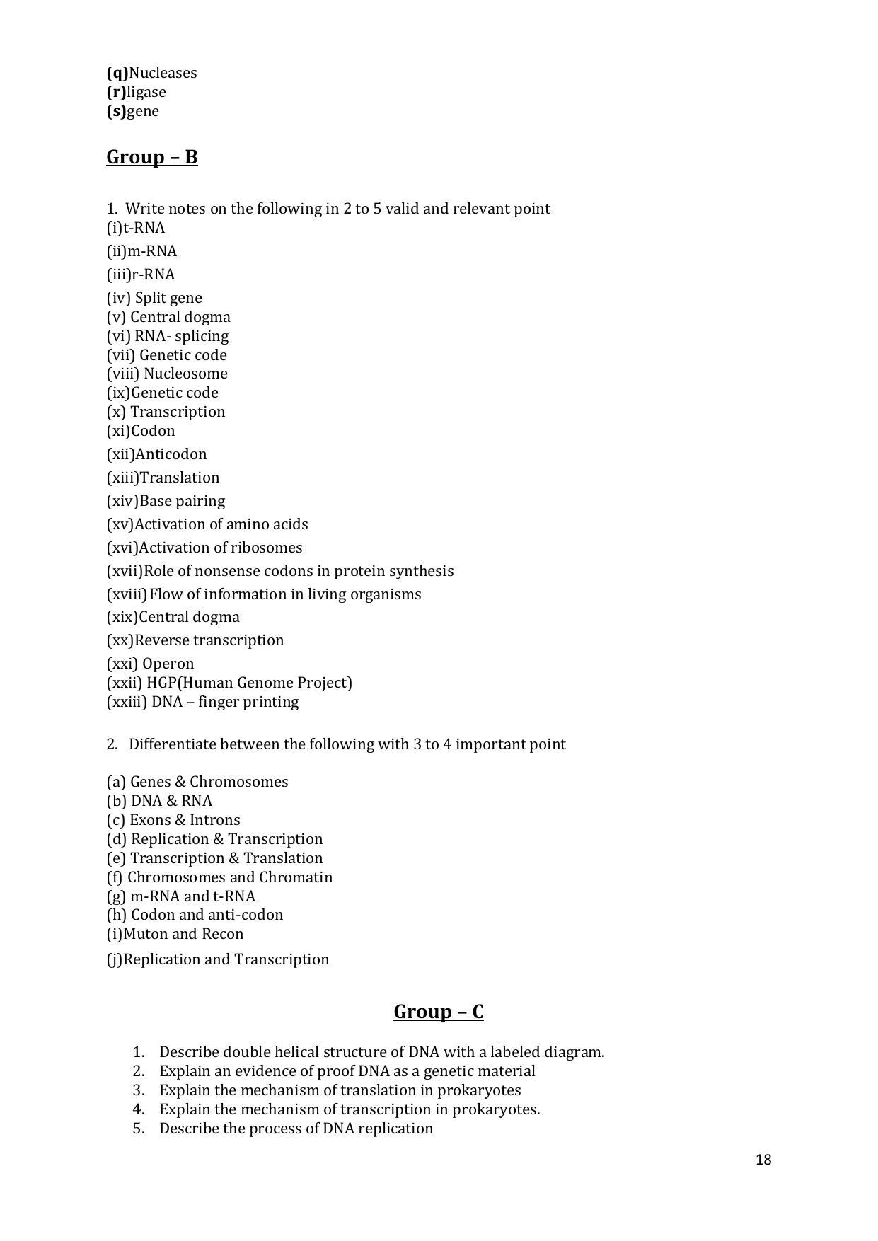 CHSE Odisha Class 12 Botany (1ST PHASE) Question Bank - Page 18
