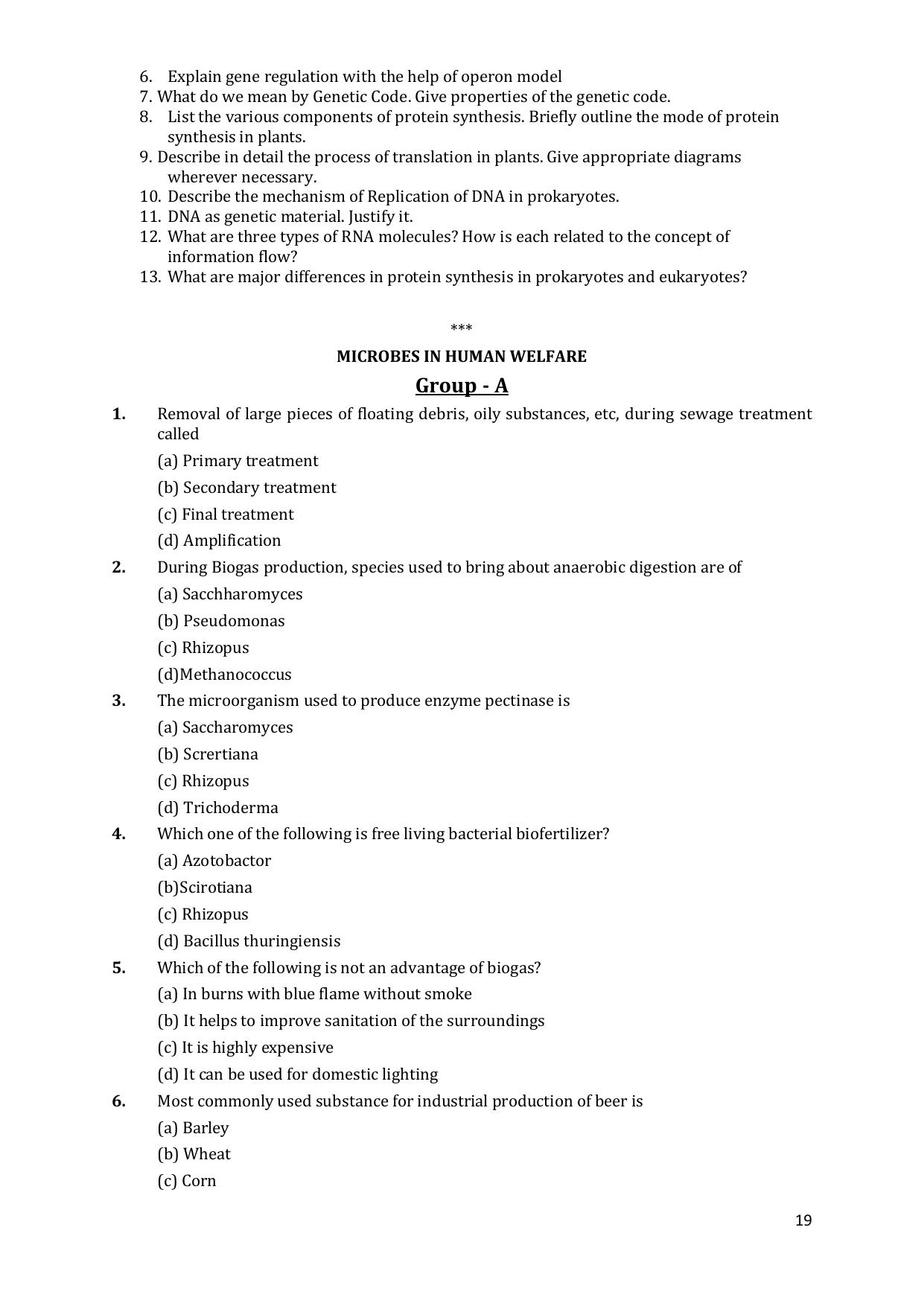 CHSE Odisha Class 12 Botany (1ST PHASE) Question Bank - Page 19
