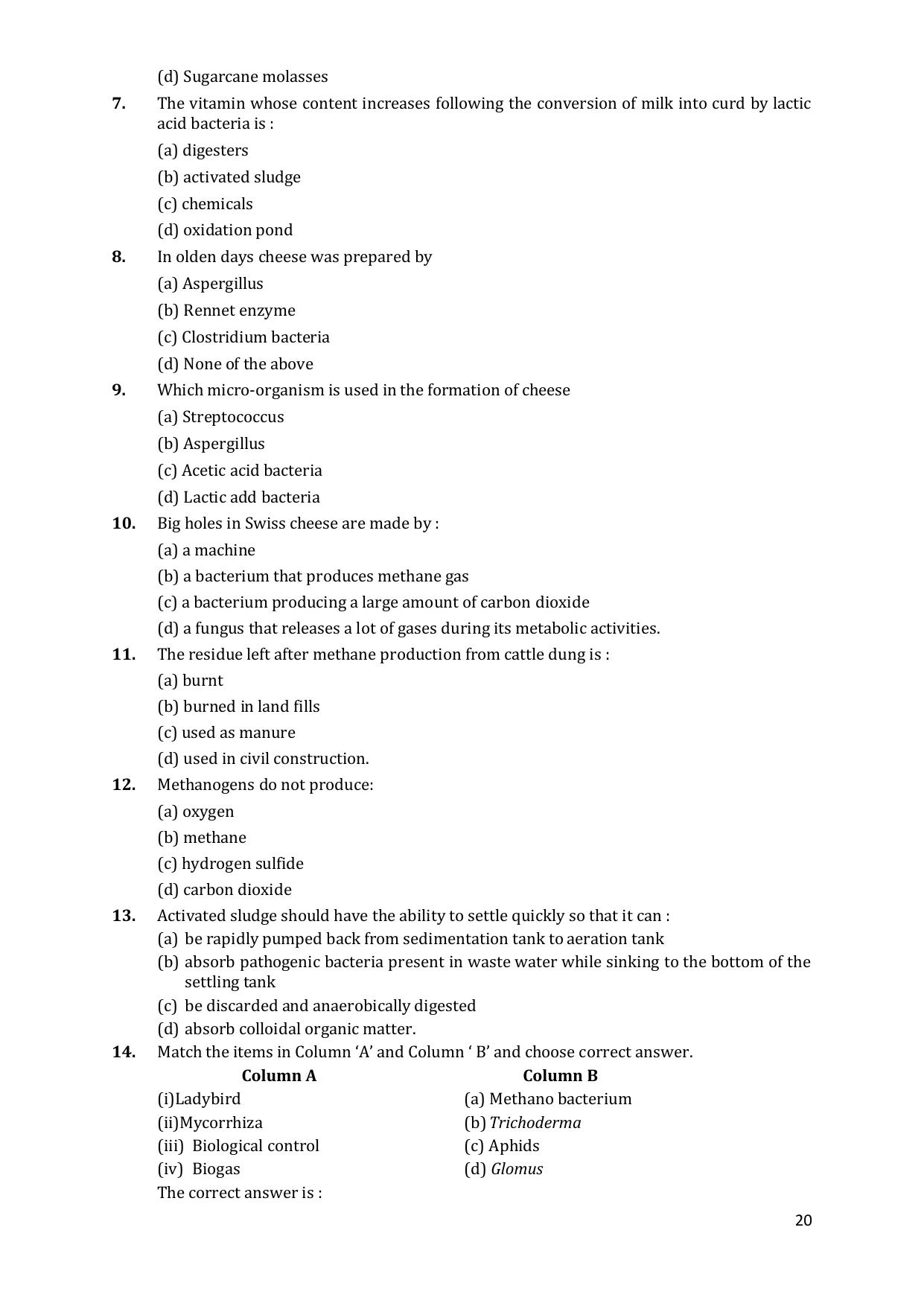 CHSE Odisha Class 12 Botany (1ST PHASE) Question Bank - Page 20