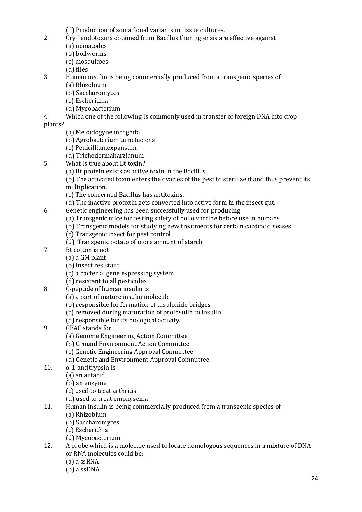 CHSE Odisha Class 12 Botany (1ST PHASE) Question Bank - Page 24