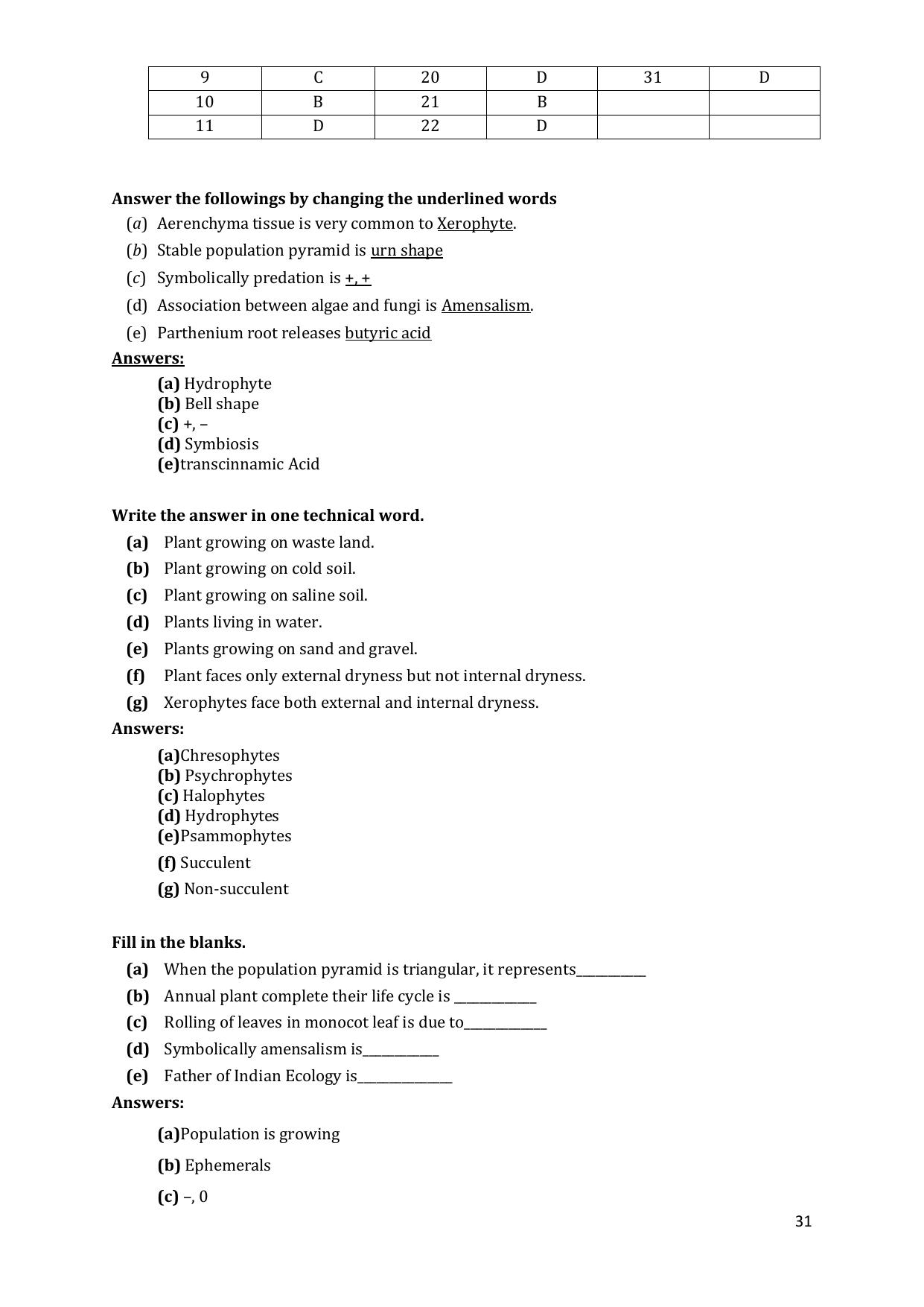 CHSE Odisha Class 12 Botany (1ST PHASE) Question Bank - Page 31