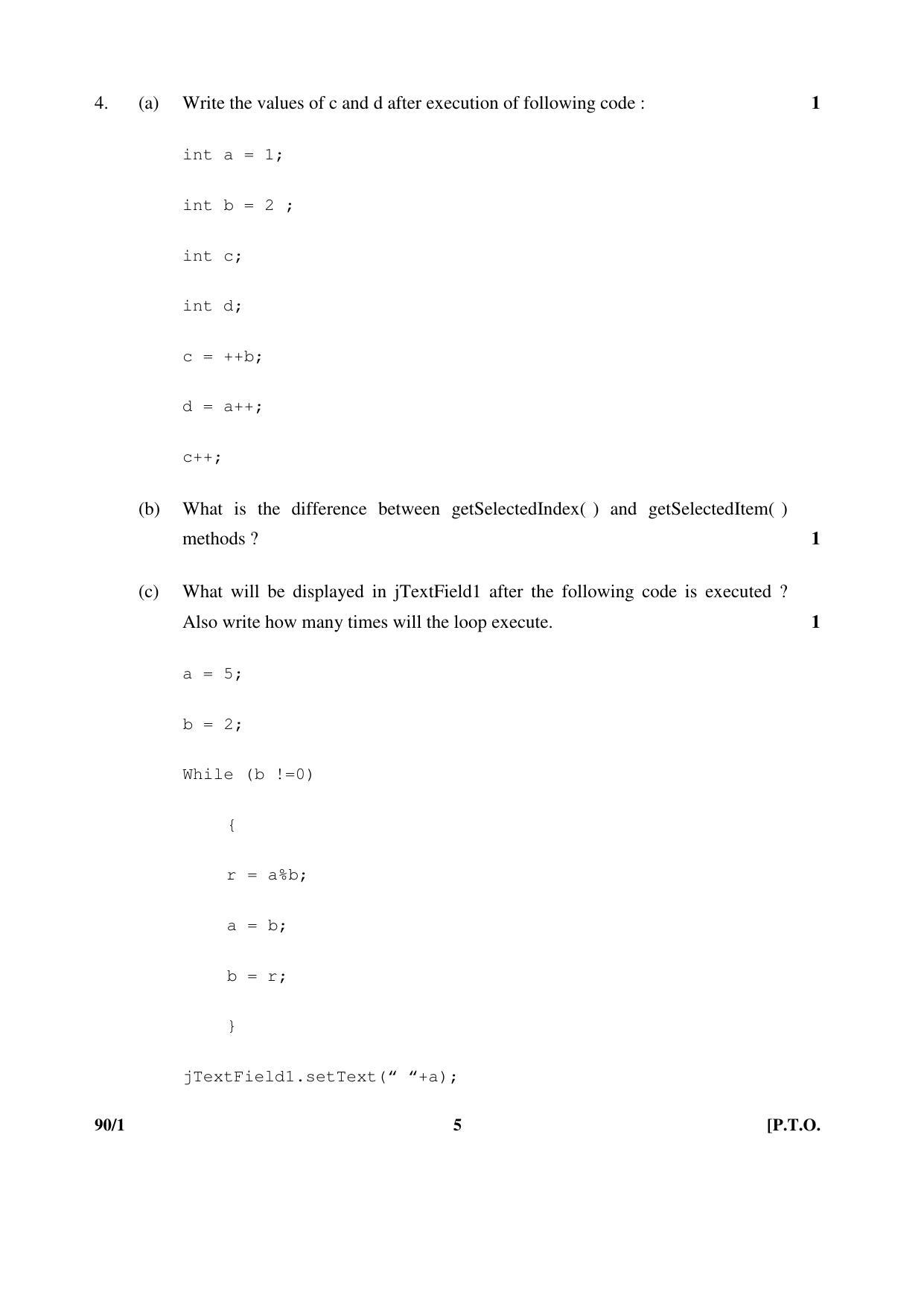 CBSE Class 12 90-1 _Informatics Practices_ 2017 Question Paper - Page 5