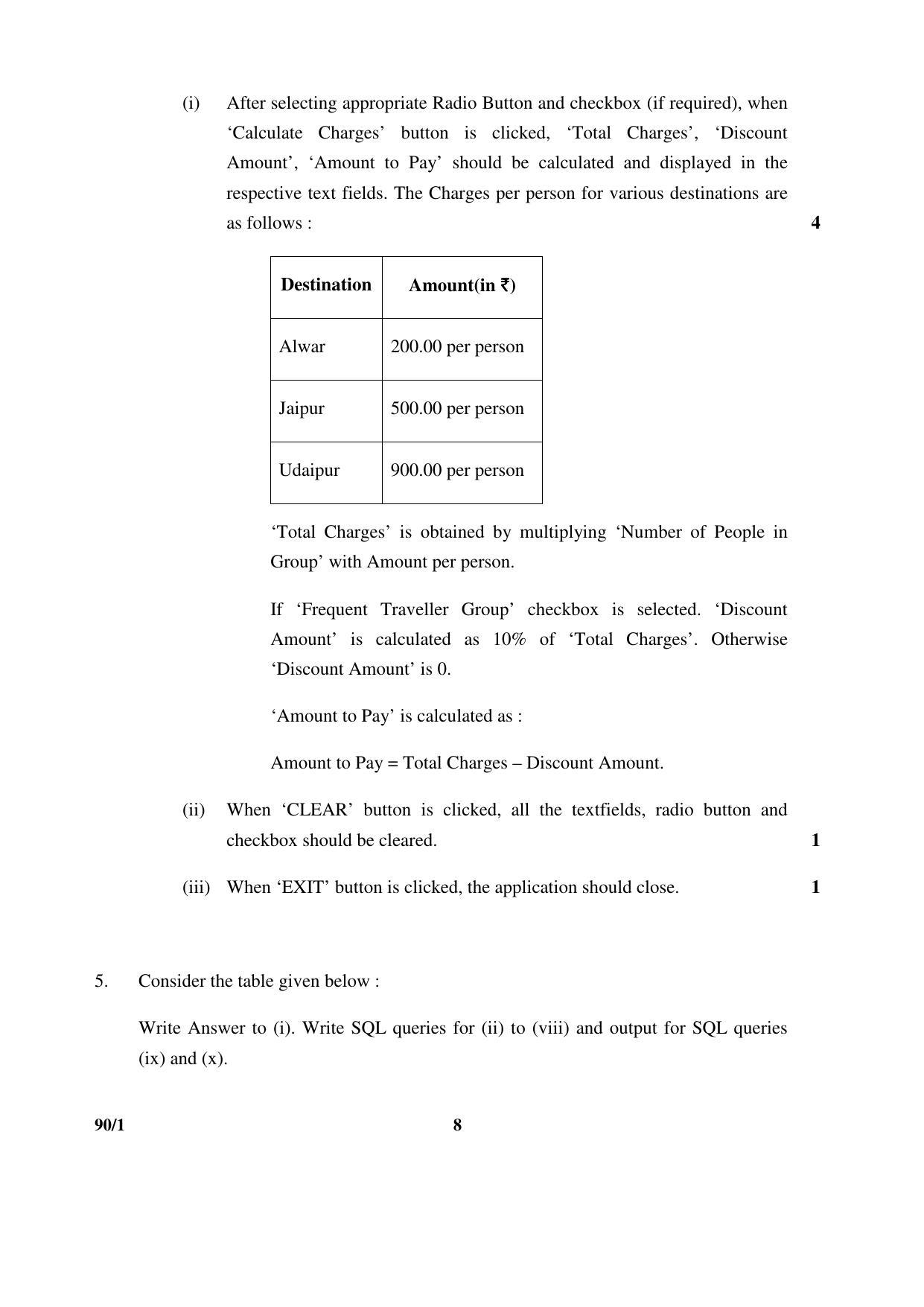 CBSE Class 12 90-1 _Informatics Practices_ 2017 Question Paper - Page 8