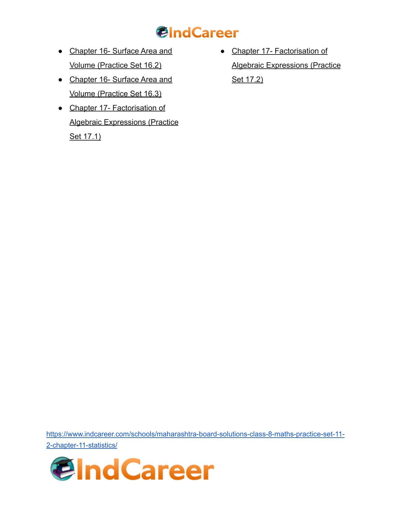 Maharashtra Board Solutions Class 8-Maths (Practice Set 11.2): Chapter 11- Statistics - Page 11