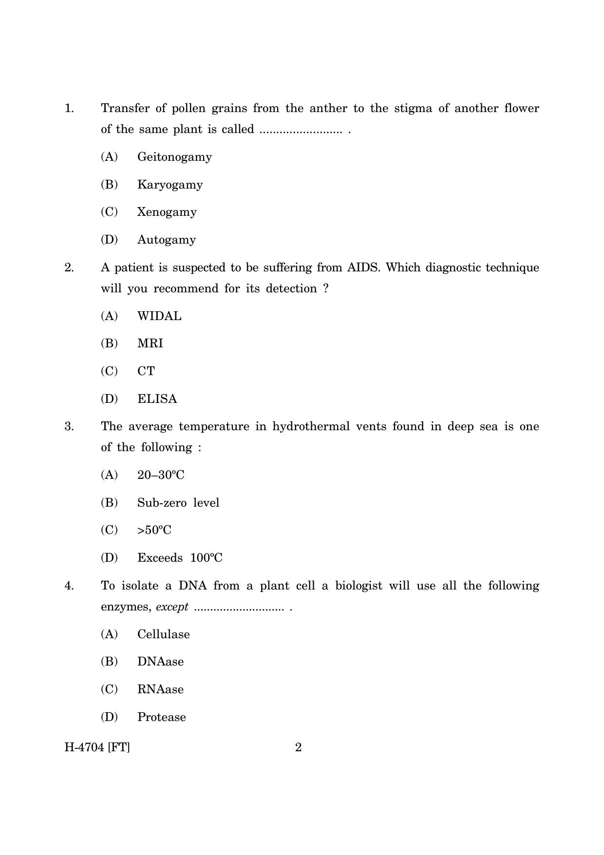 Goa Board Class 12 Biology (November 2022) Question Paper - Page 2