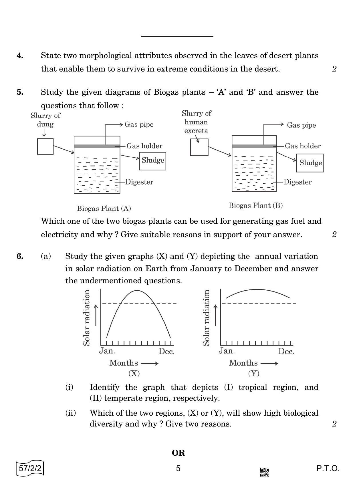 CBSE Class 12 57-2-2 Biology 2022 Question Paper - Page 5