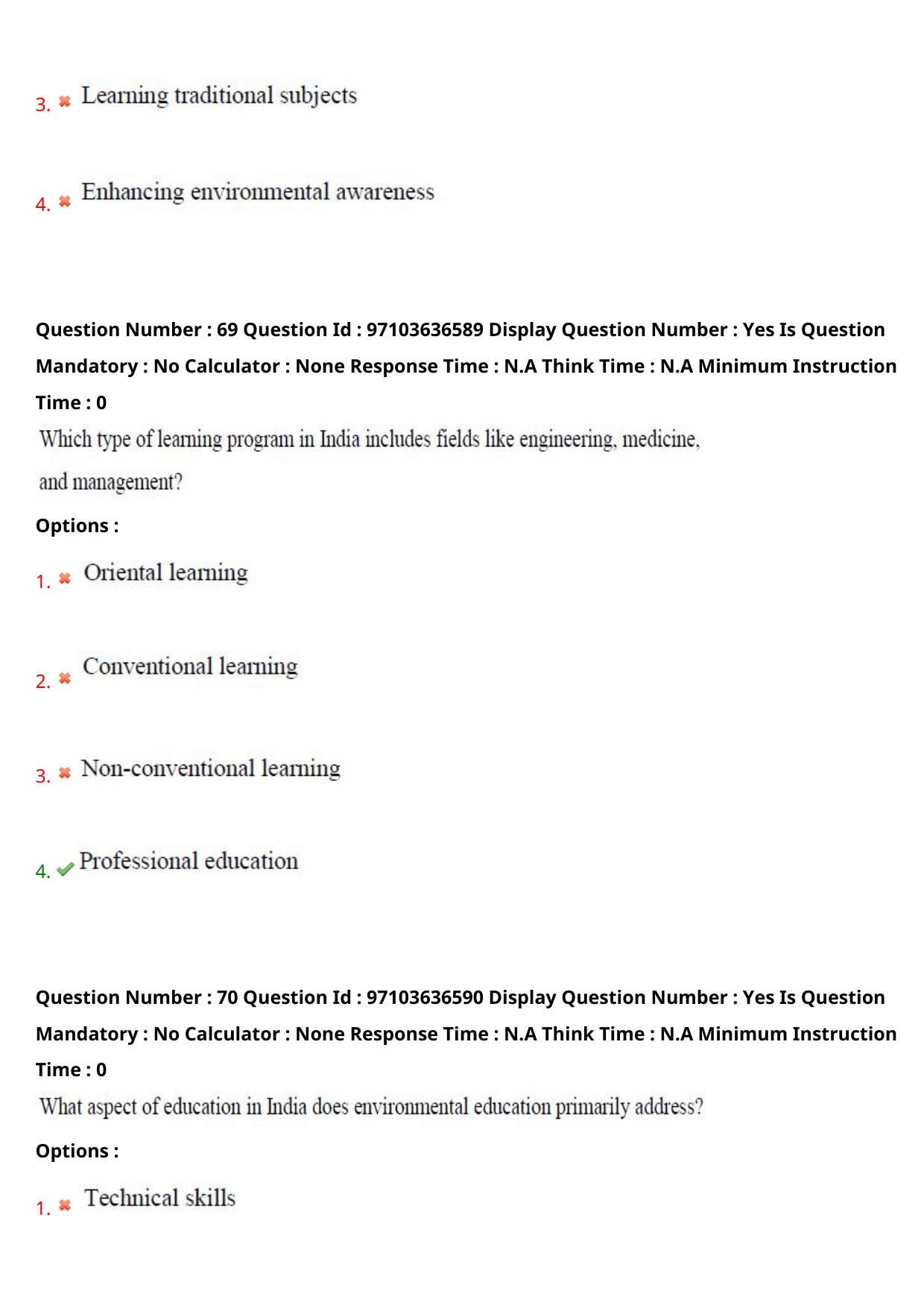 AP RCET 2024 Rural Development Question Paper (04-05-2024 (Saturday) Session-I) - Page 42