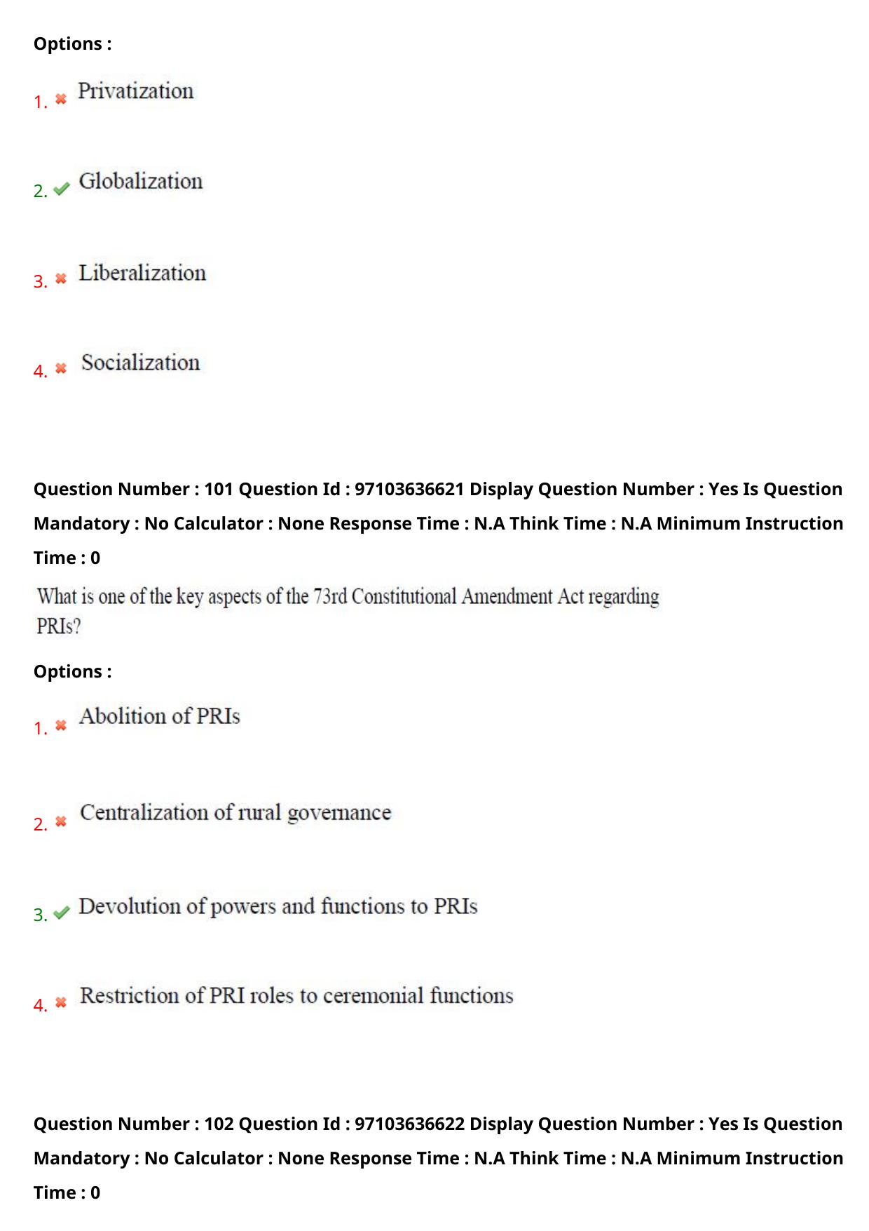 AP RCET 2024 Rural Development Question Paper (04-05-2024 (Saturday) Session-I) - Page 59