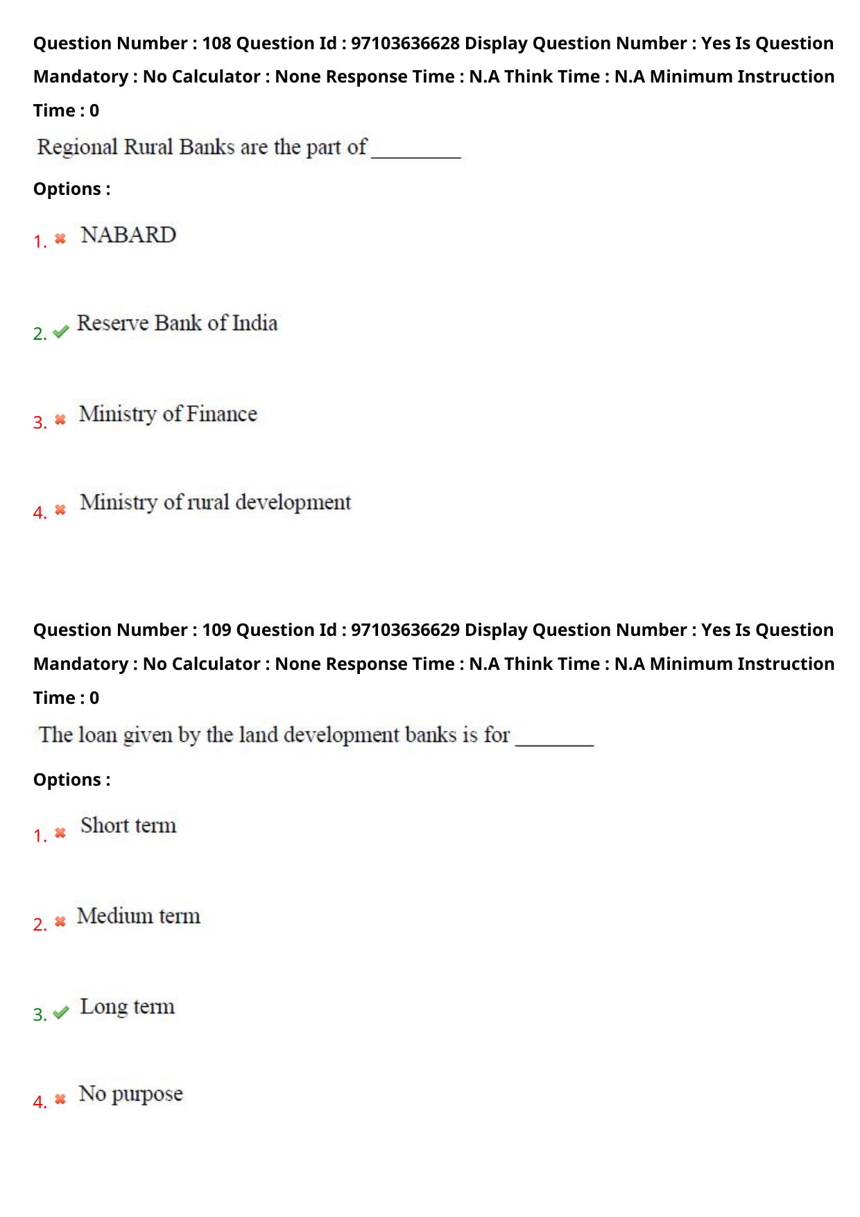 AP RCET 2024 Rural Development Question Paper (04-05-2024 (Saturday) Session-I) - Page 63
