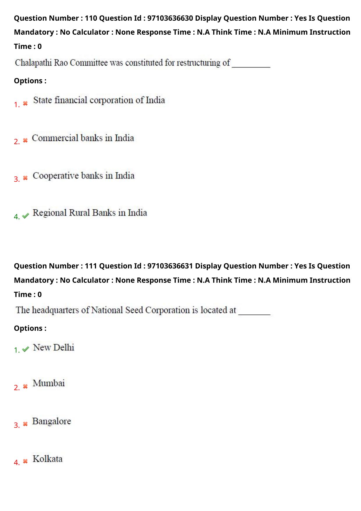 AP RCET 2024 Rural Development Question Paper (04-05-2024 (Saturday) Session-I) - Page 64
