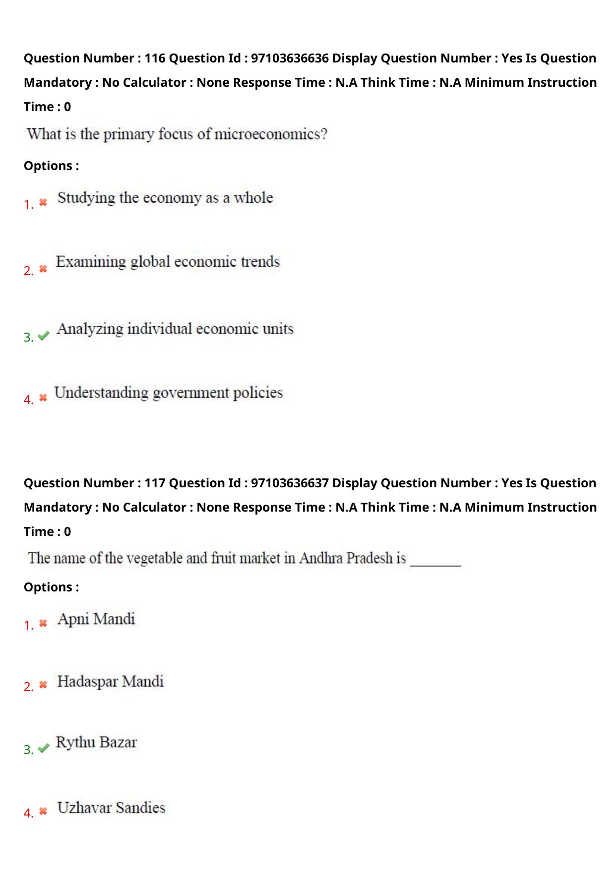 AP RCET 2024 Rural Development Question Paper (04-05-2024 (Saturday) Session-I) - Page 67