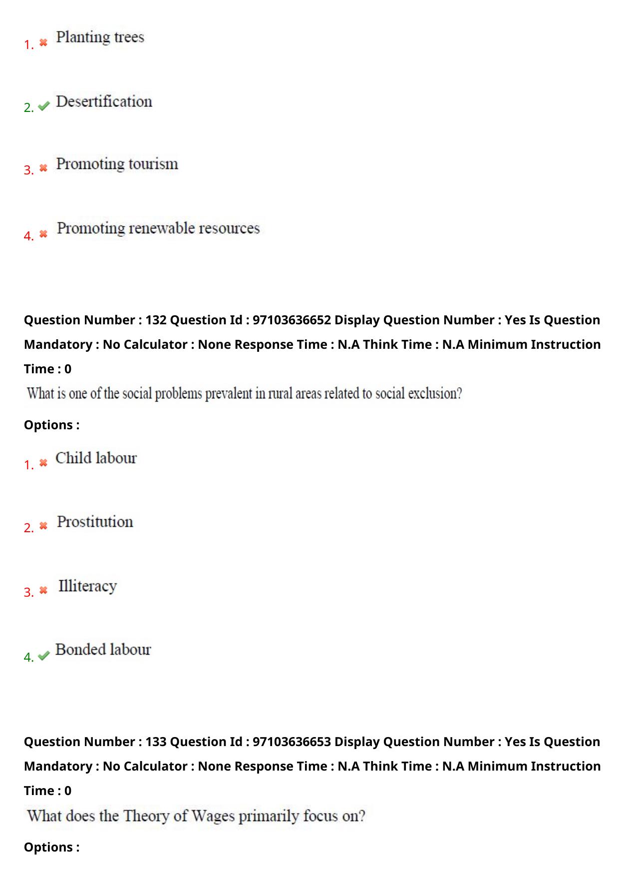 AP RCET 2024 Rural Development Question Paper (04-05-2024 (Saturday) Session-I) - Page 75