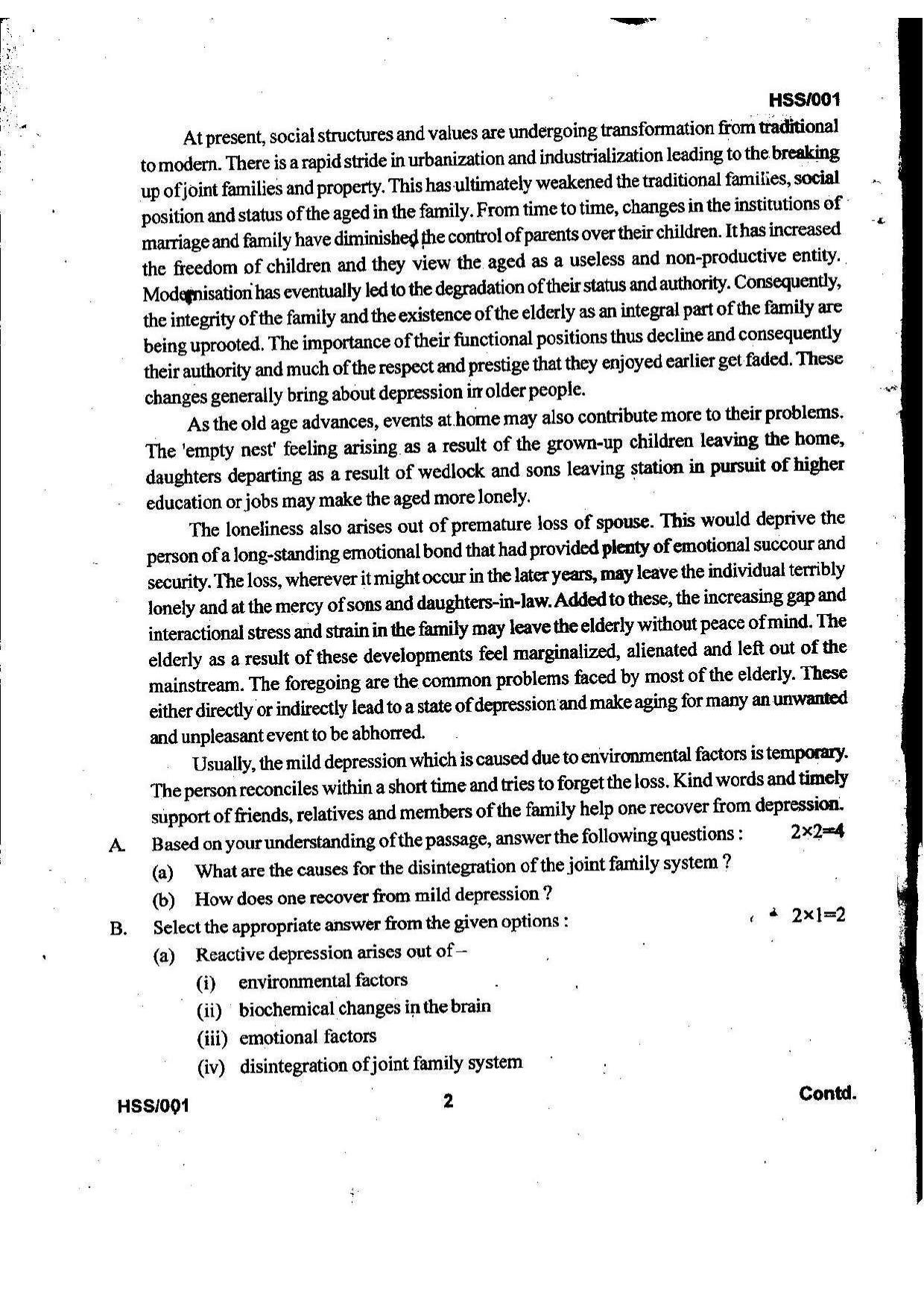 MBSE HSSLC 2021 Arts Question Paper - Page 9